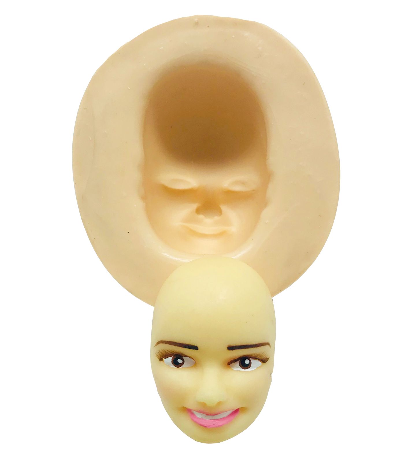 Molde de silicone - Rosto Humanizado Feminino - Mod. 02