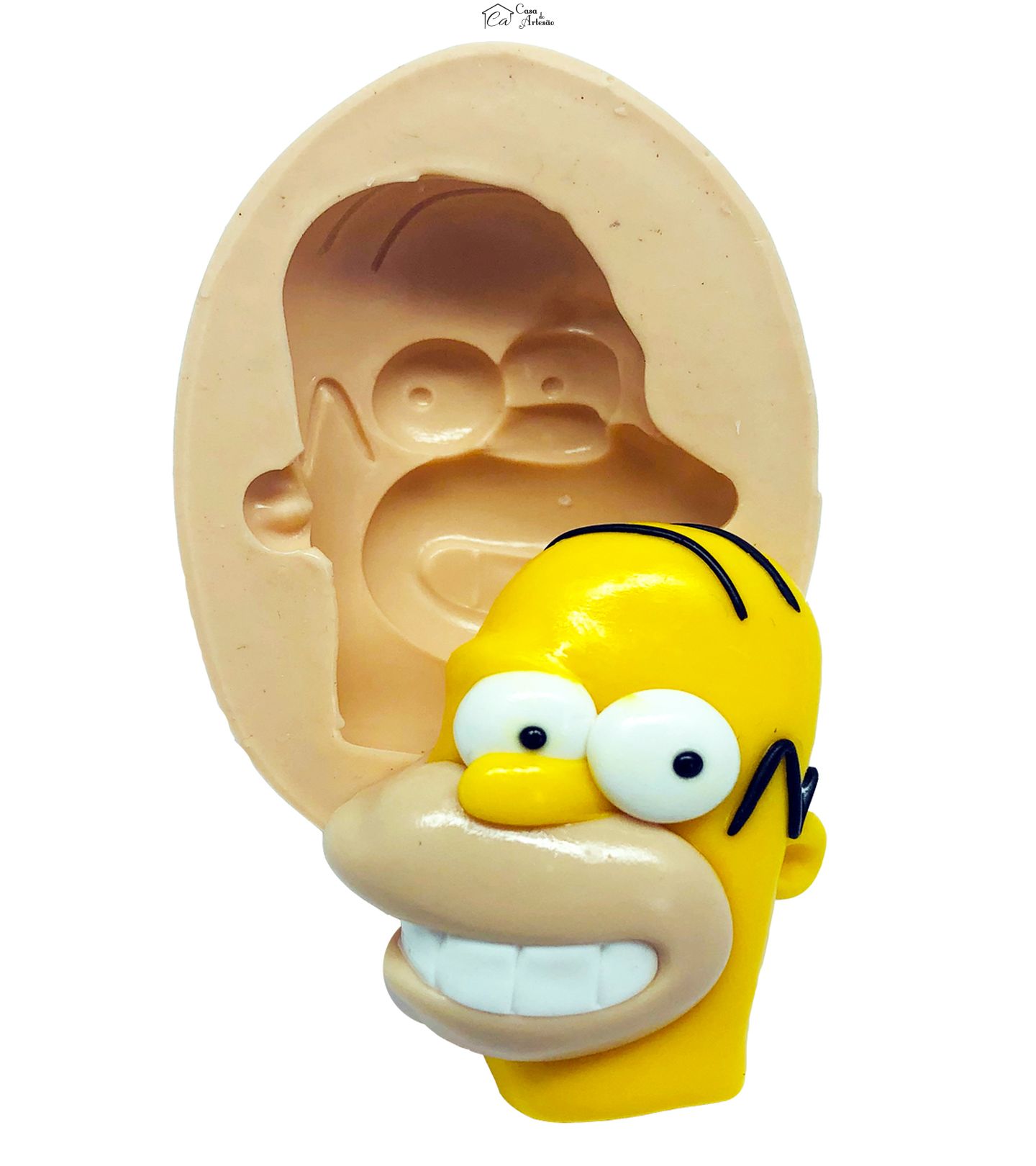 Molde de silicone - Simpsons - Rosto Homer - Grande - P823