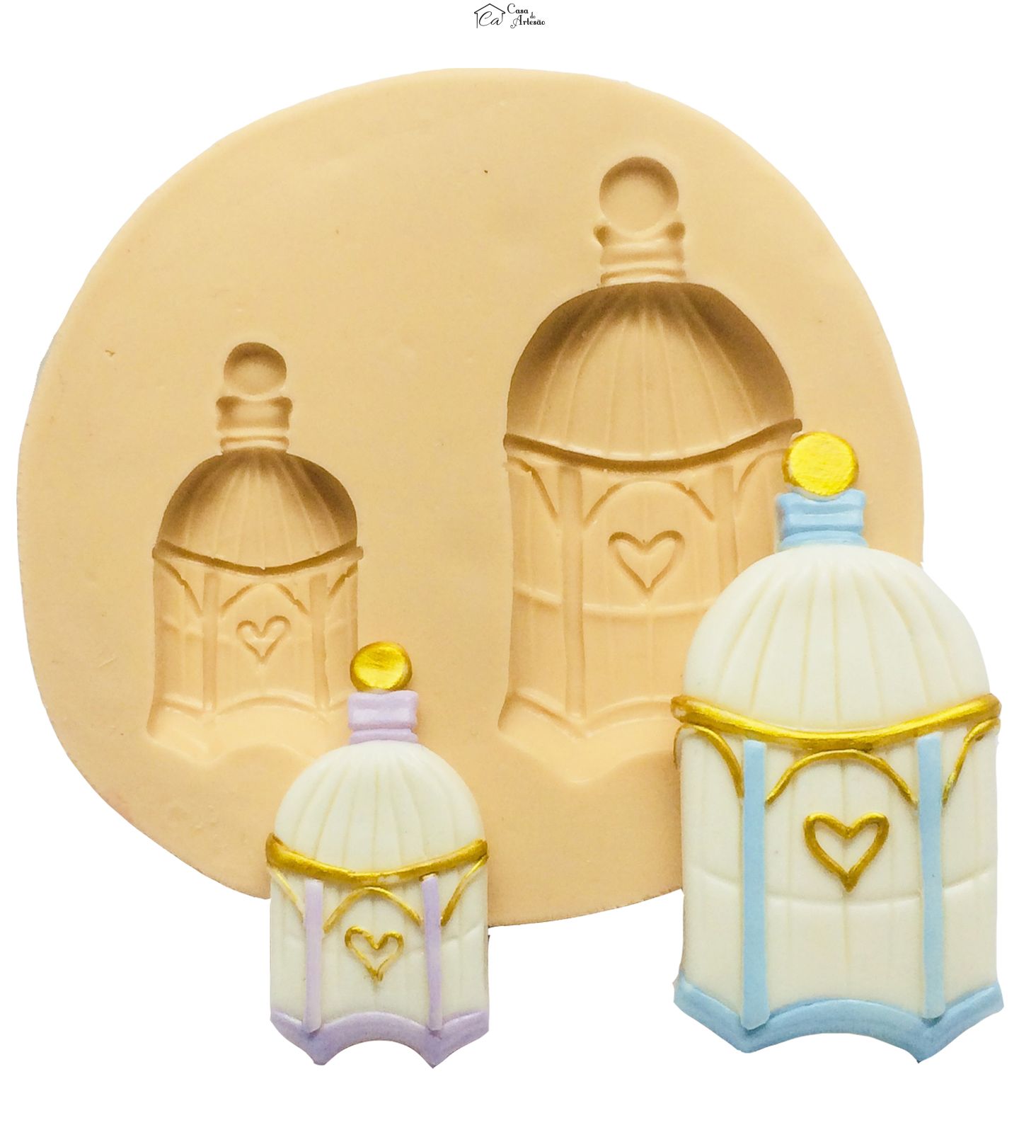 Molde de silicone - Jardim Encantado - Gaiola - Media e Pequena - P369