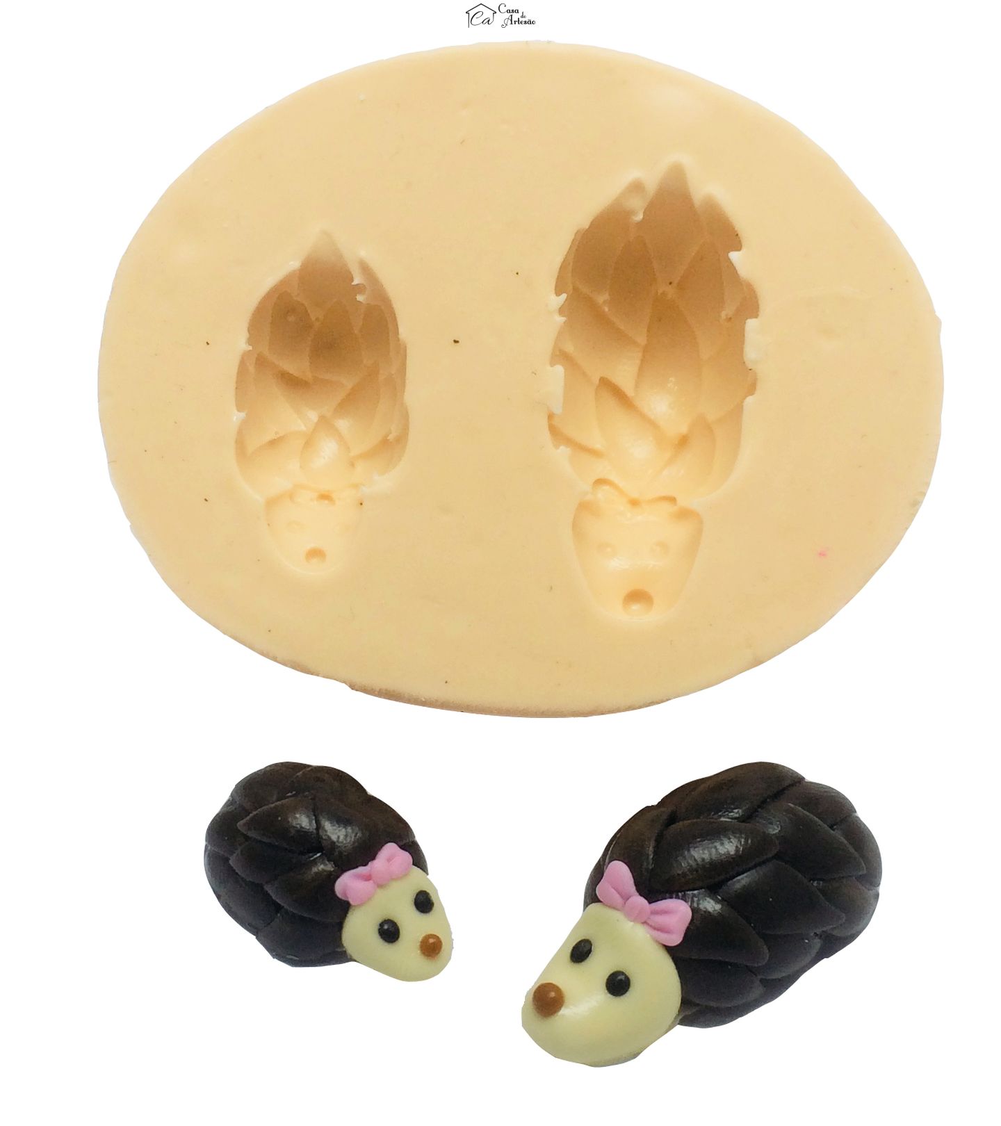 Molde de silicone - Porco Espinho - Pequeno e Medio - P343