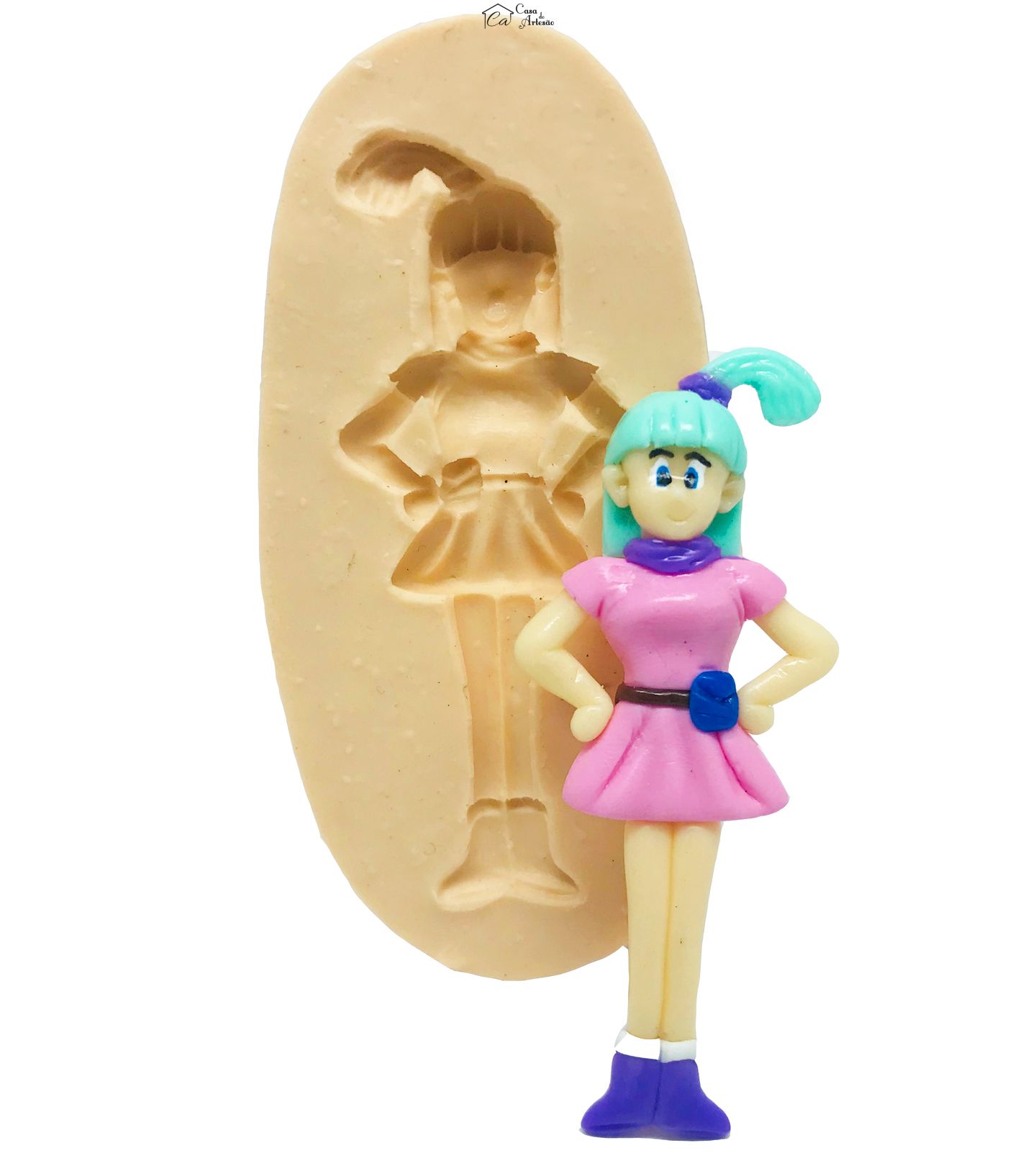 Molde de silicone - Dragon Ball - Bulma - Media - P491