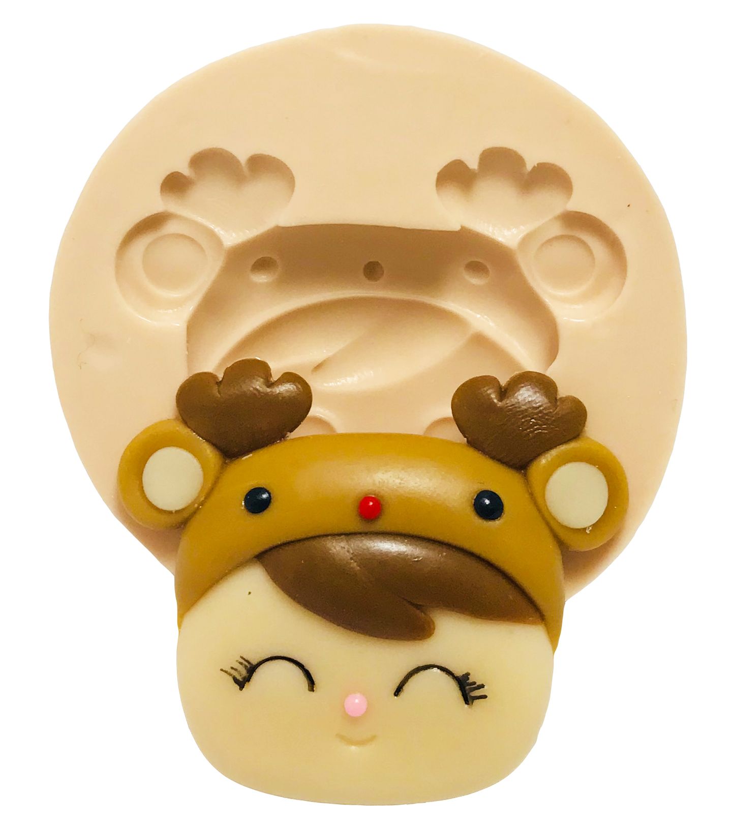 Molde de silicone - Me too Doll - Rosto Deer Boy - Grande - P426