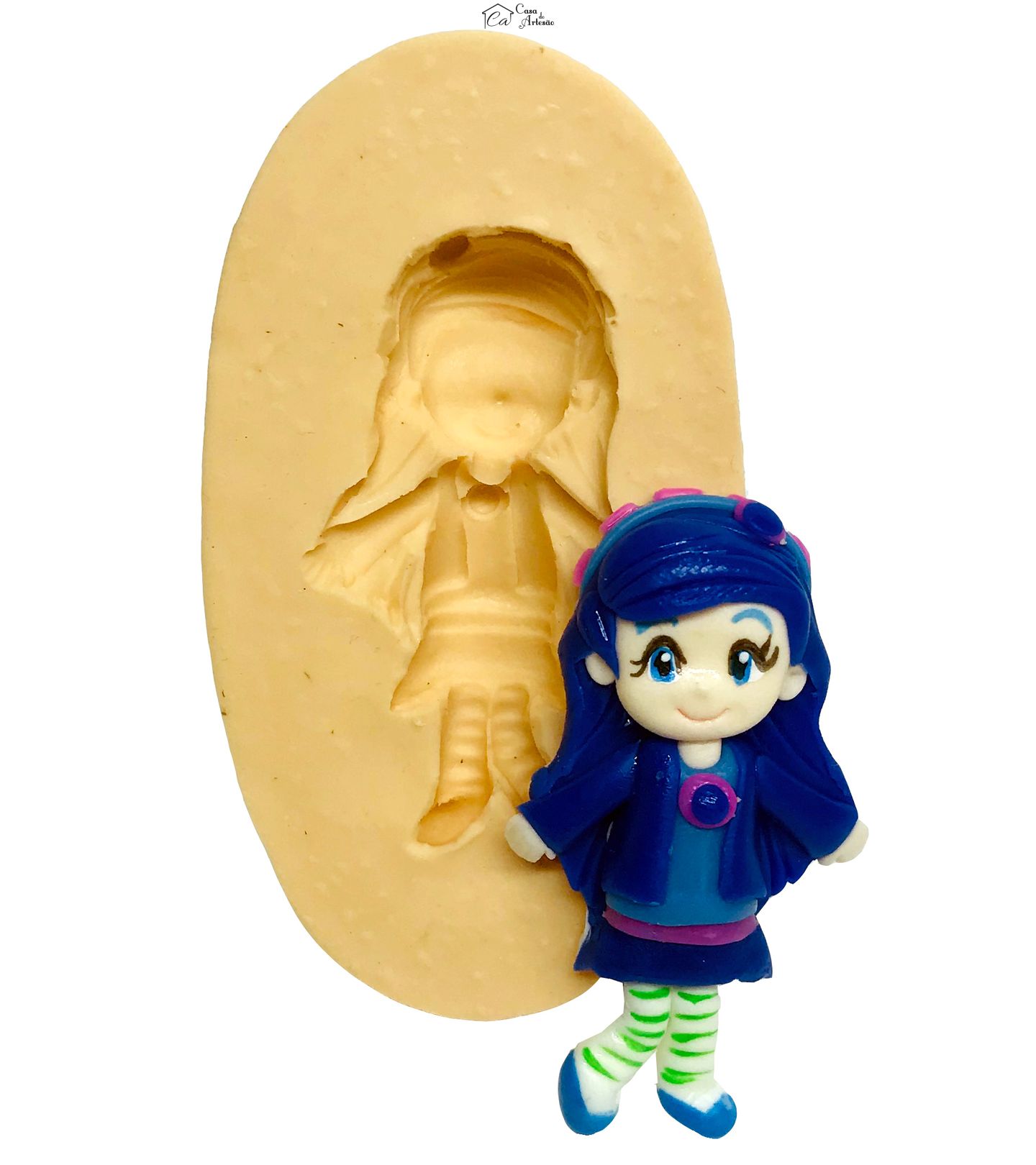 Molde de silicone - Moranguinho - Amora Linda - Boneca Pequena - P511