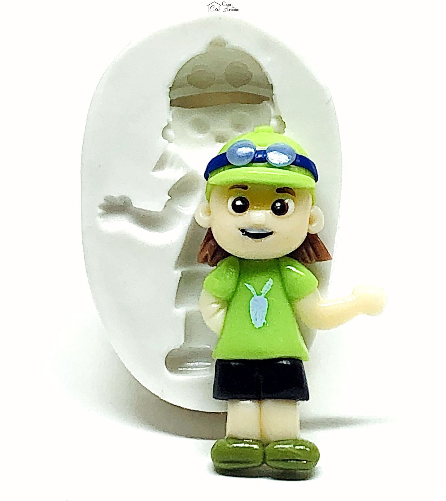 Molde de silicone - Os Aventureiros - Aventureiro Verde - Medio - P970