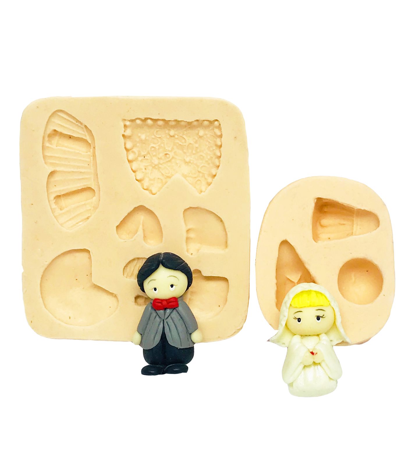 Casal de Noivos em Pé - Tridimensional - P161