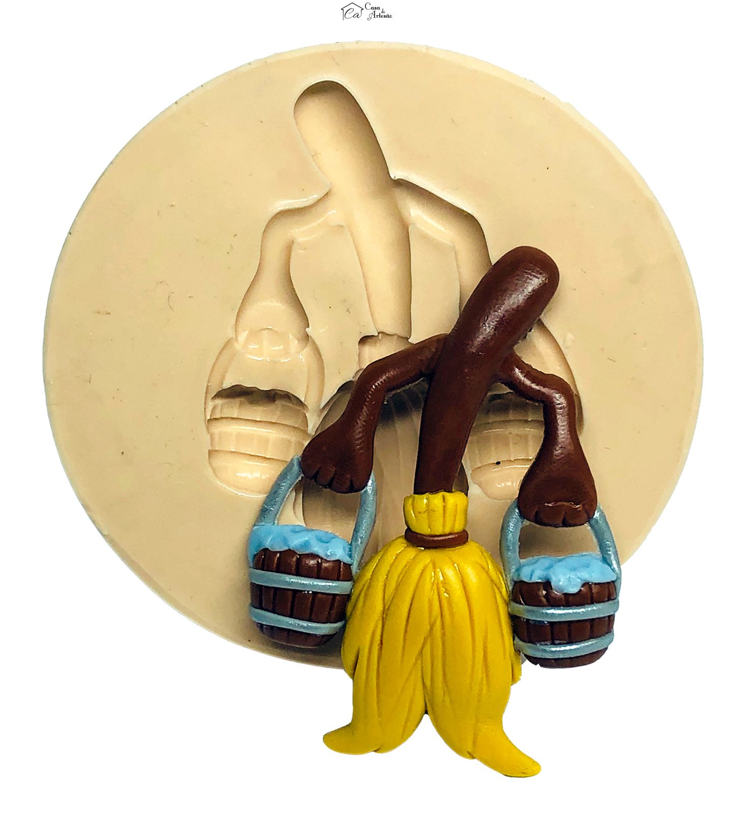 Molde de silicone - Mickey Fantasia - Vassoura - Grande - P749