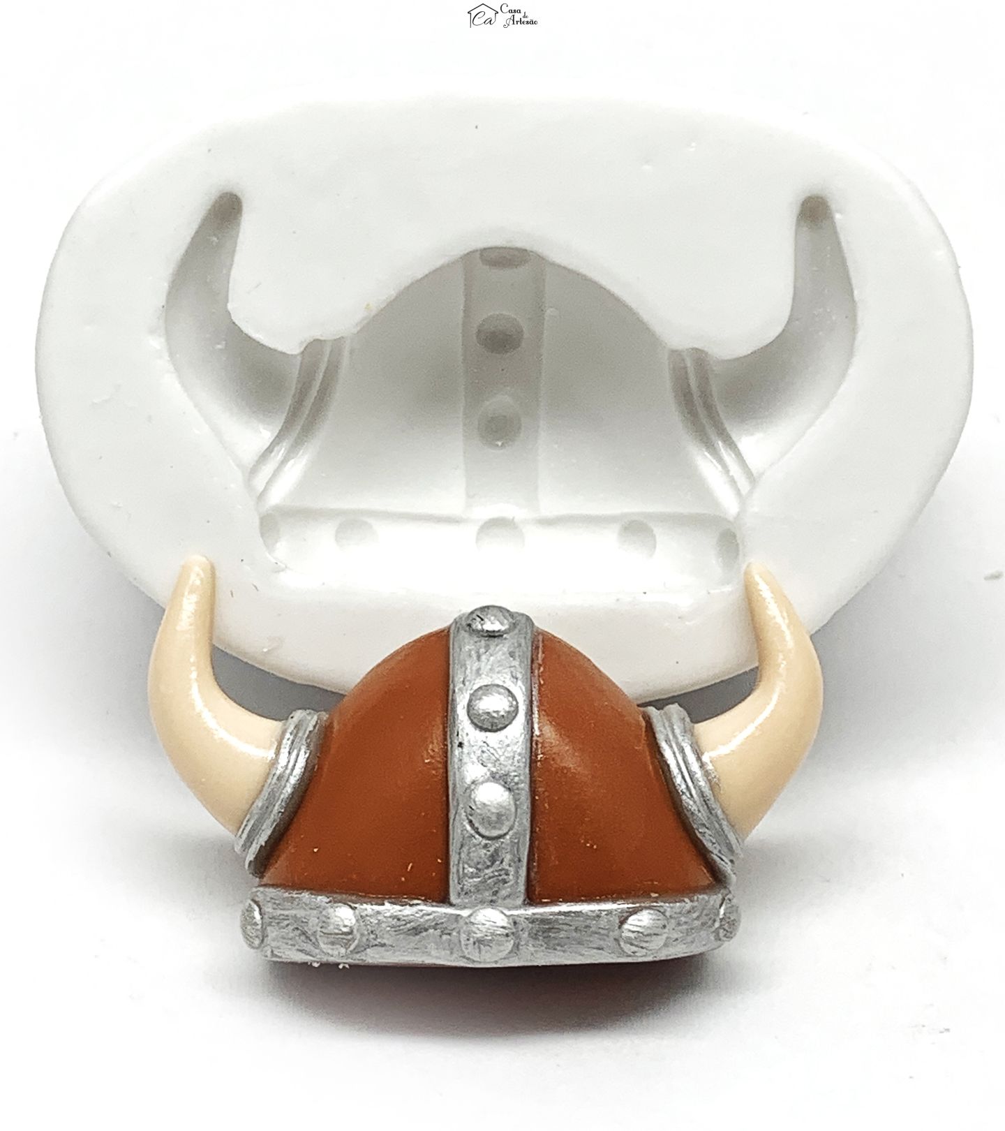 Molde de silicone - Vikings - Capacete - Medio - P1189