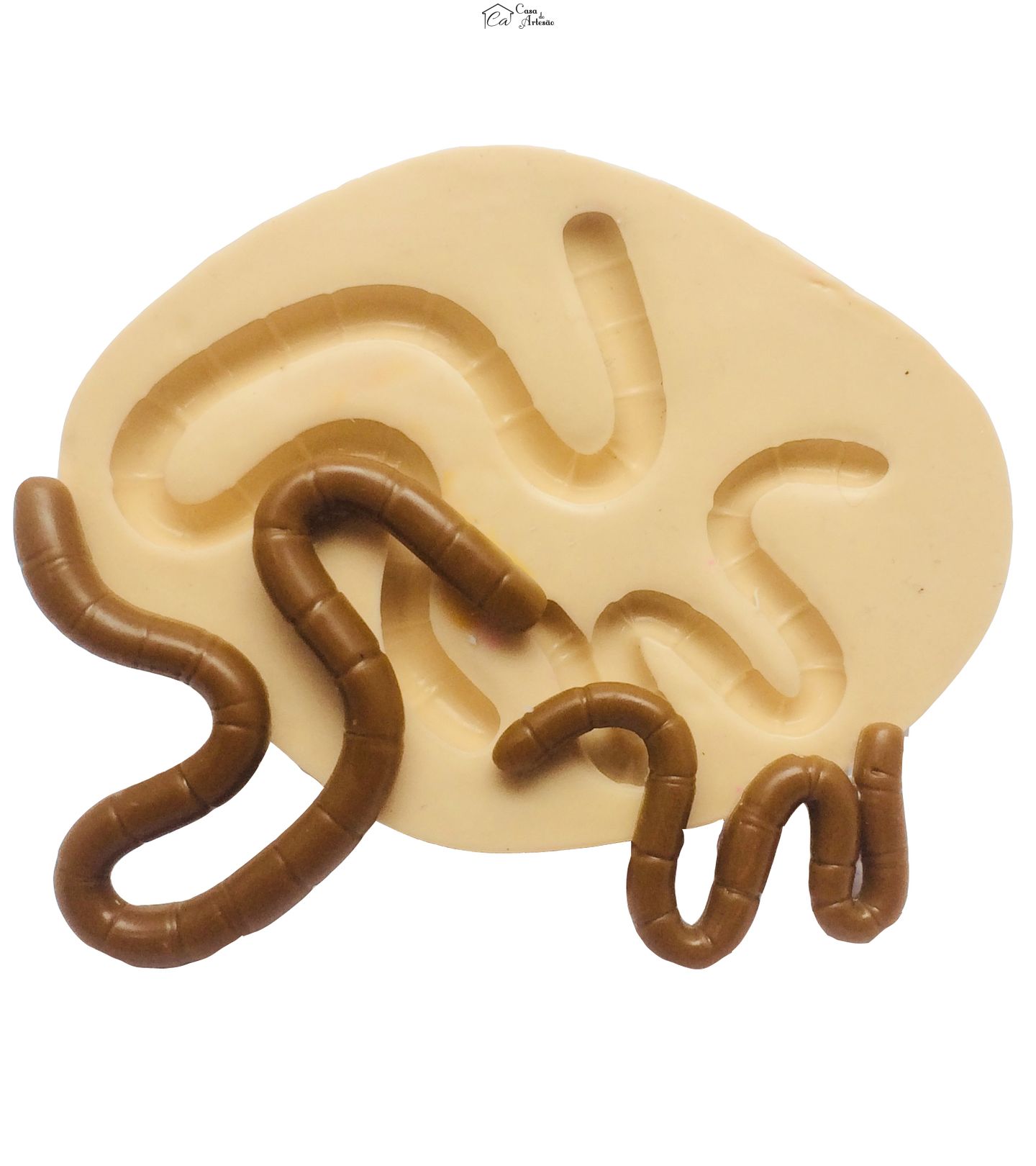 Molde de silicone - Minhoca - 02 Tamanhos - P212