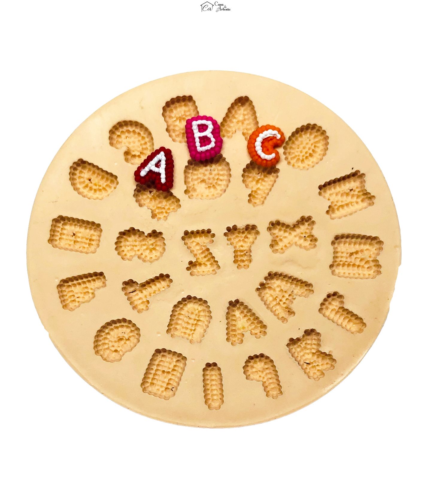 Molde de silicone - Alfabeto Texturizado - P707