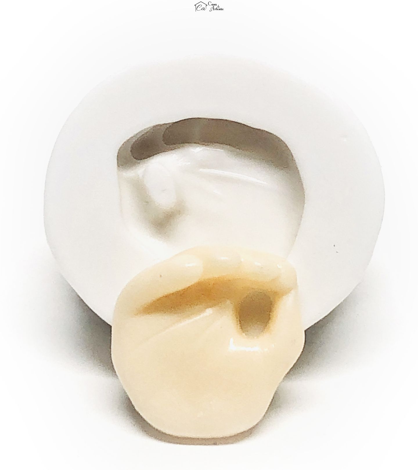 Molde de silicone - Alfabeto Libras - O - Pequeno - P1096