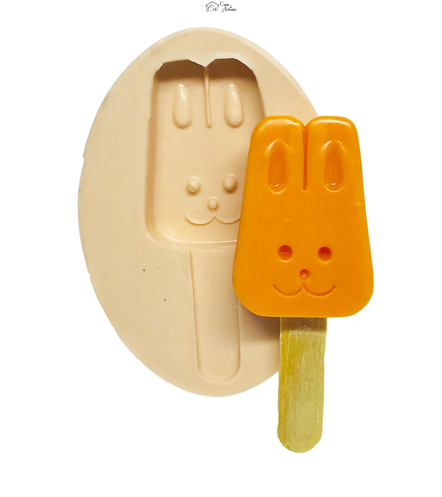 Molde de silicone - Pirulito Coelho - Medio - P585