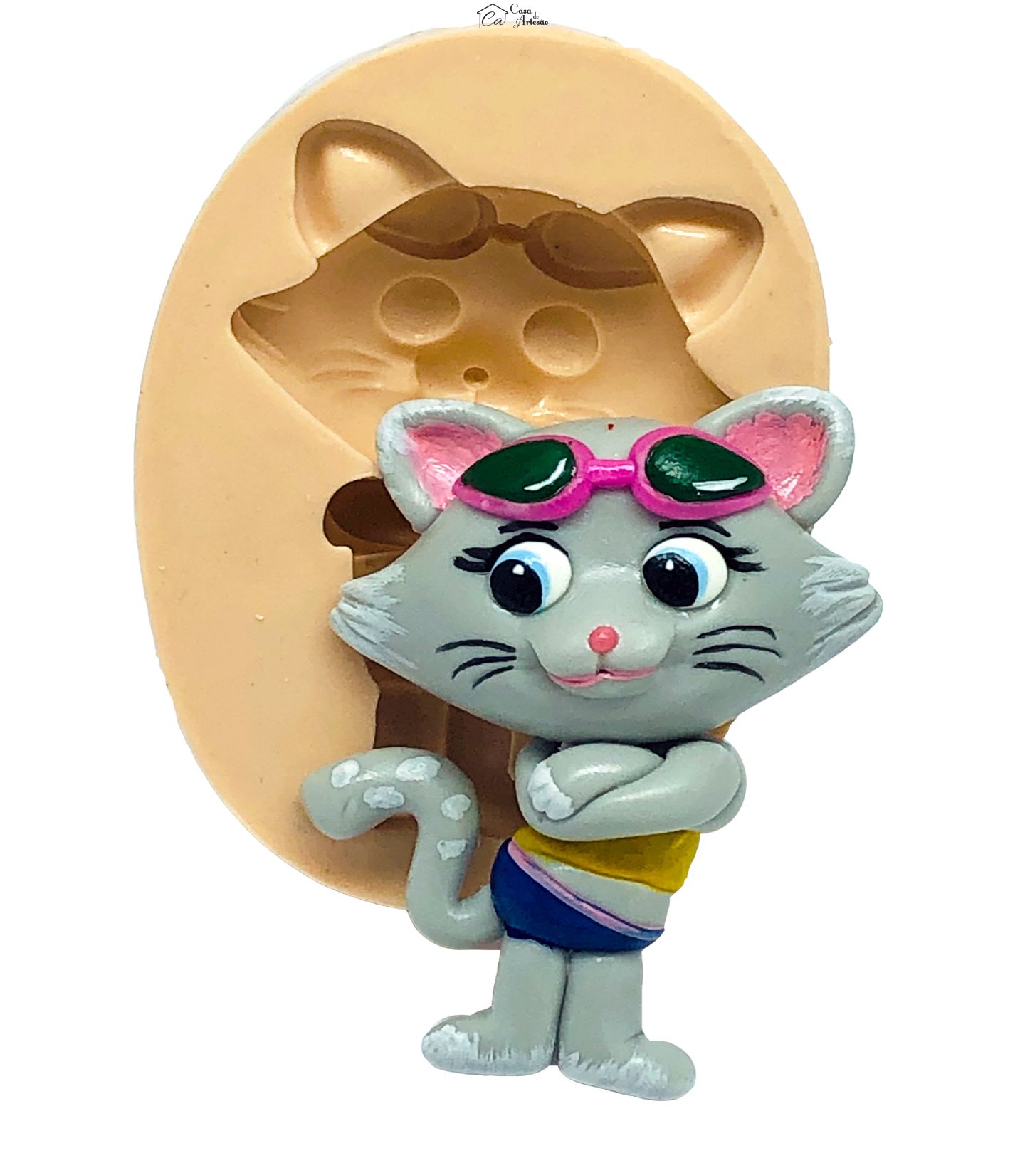 Molde de silicone - 44 Gatos - Milady - Grande - P807