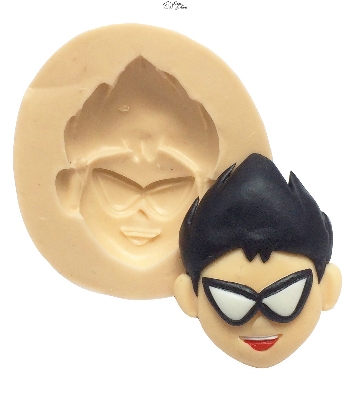 Molde de silicone - Jovens Titãs - Rosto Robin - P238