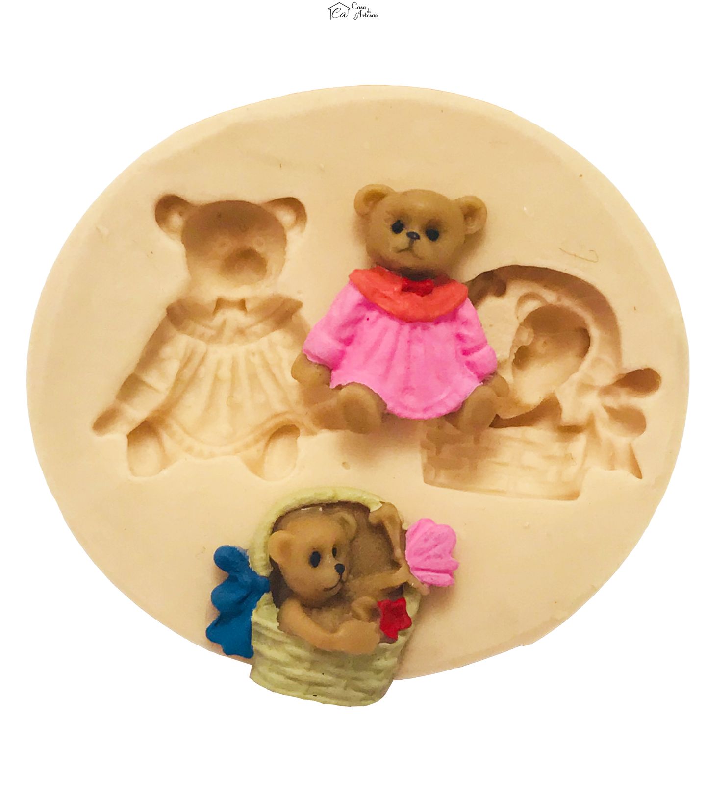 Molde de silicone - Kit Mini Ursinhos I