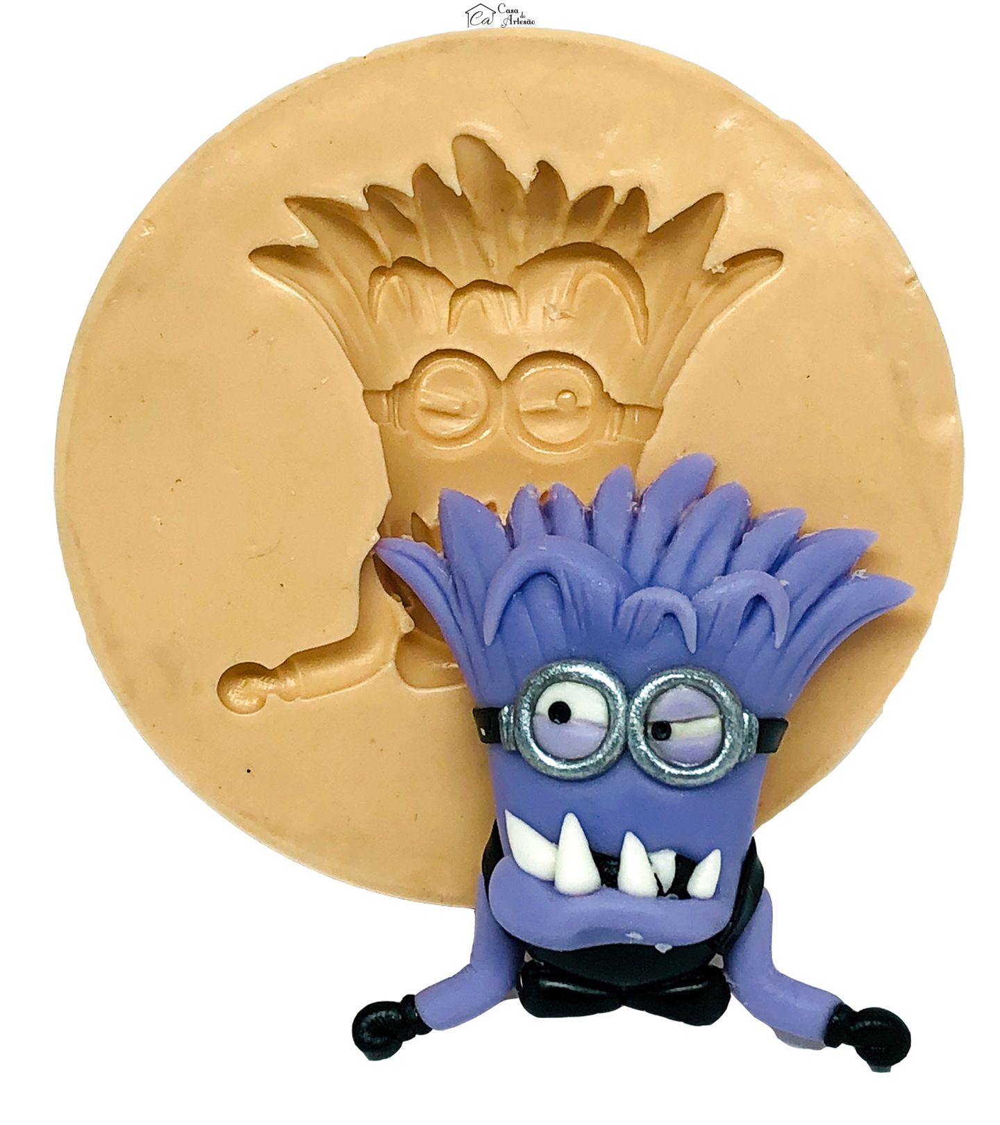 Molde de silicone - Meu Malvado Favorito - Minion Roxo - Grande - P752