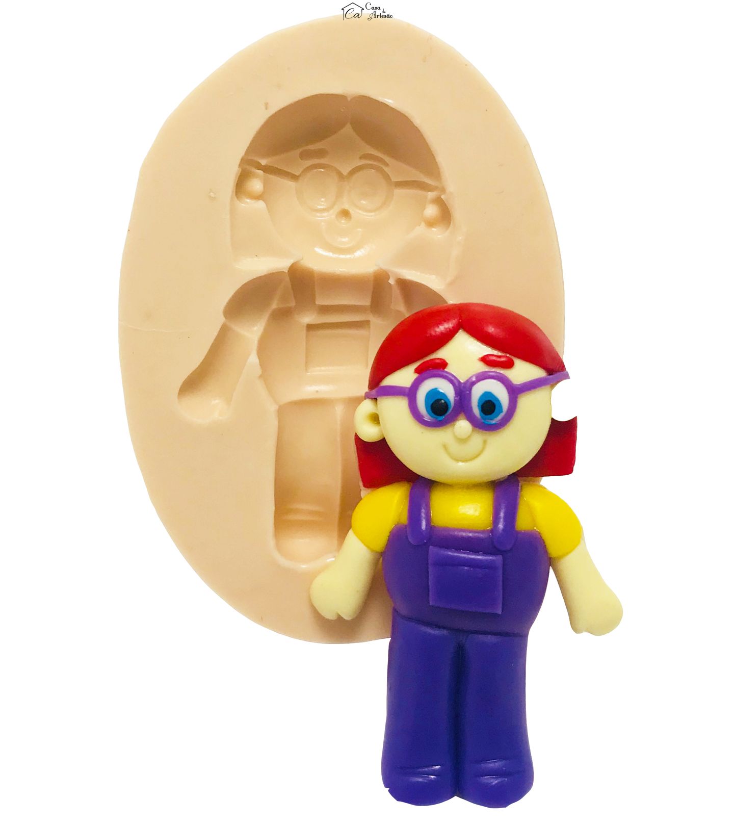 Molde de silicone - Os Pequerruchos - Dudinha - Media - P417