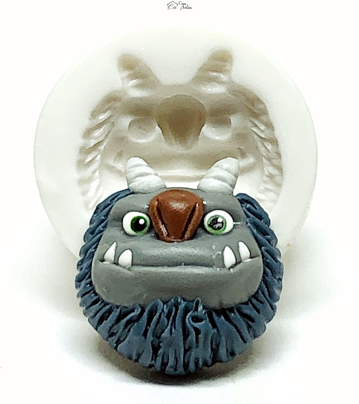 Molde de silicone - Caçadores de Trolls - Rosto AAARRRGGHH!!! - Pequeno - P952