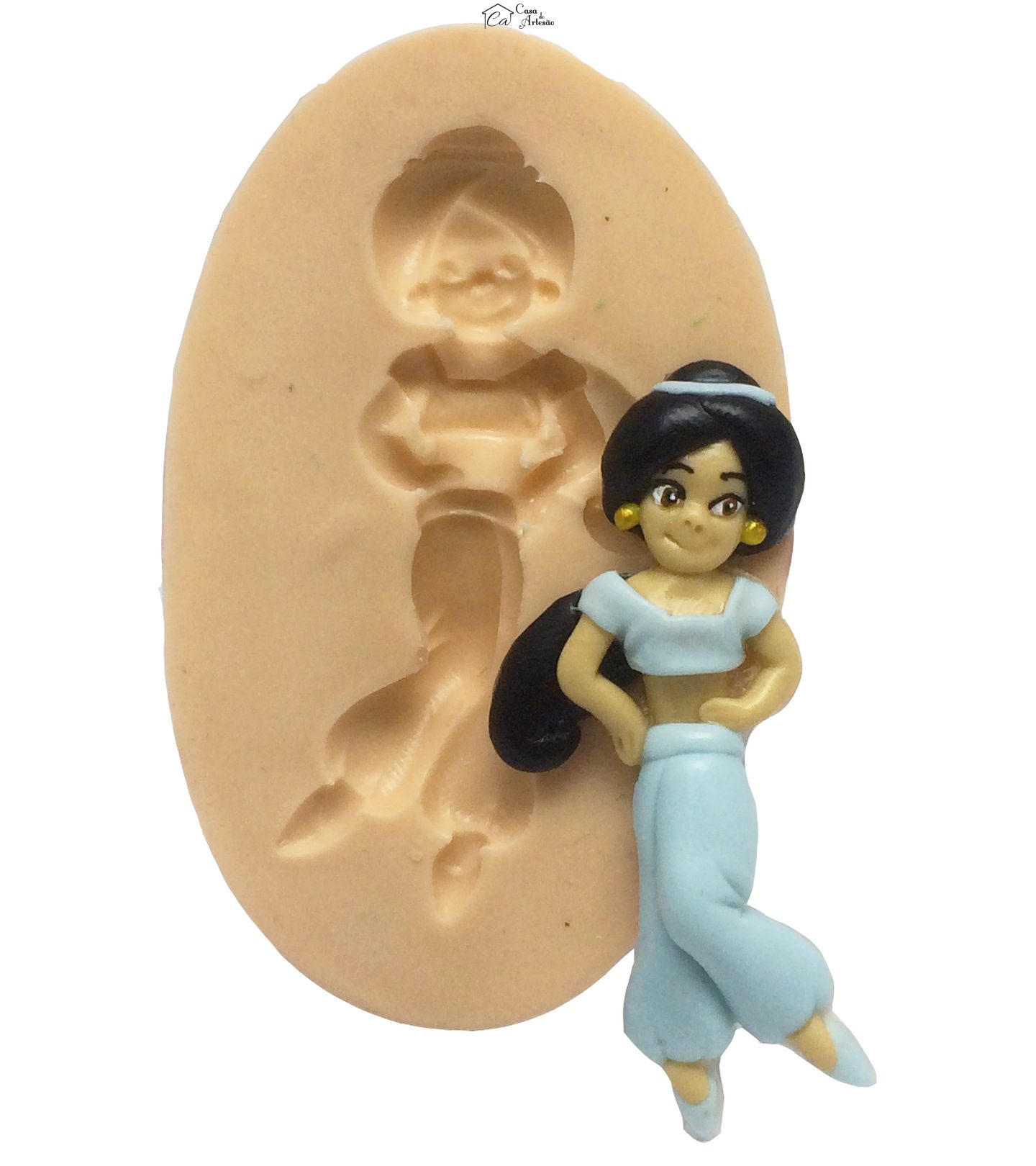 Molde de silicone - Aladim - Jasmine - Media - P346