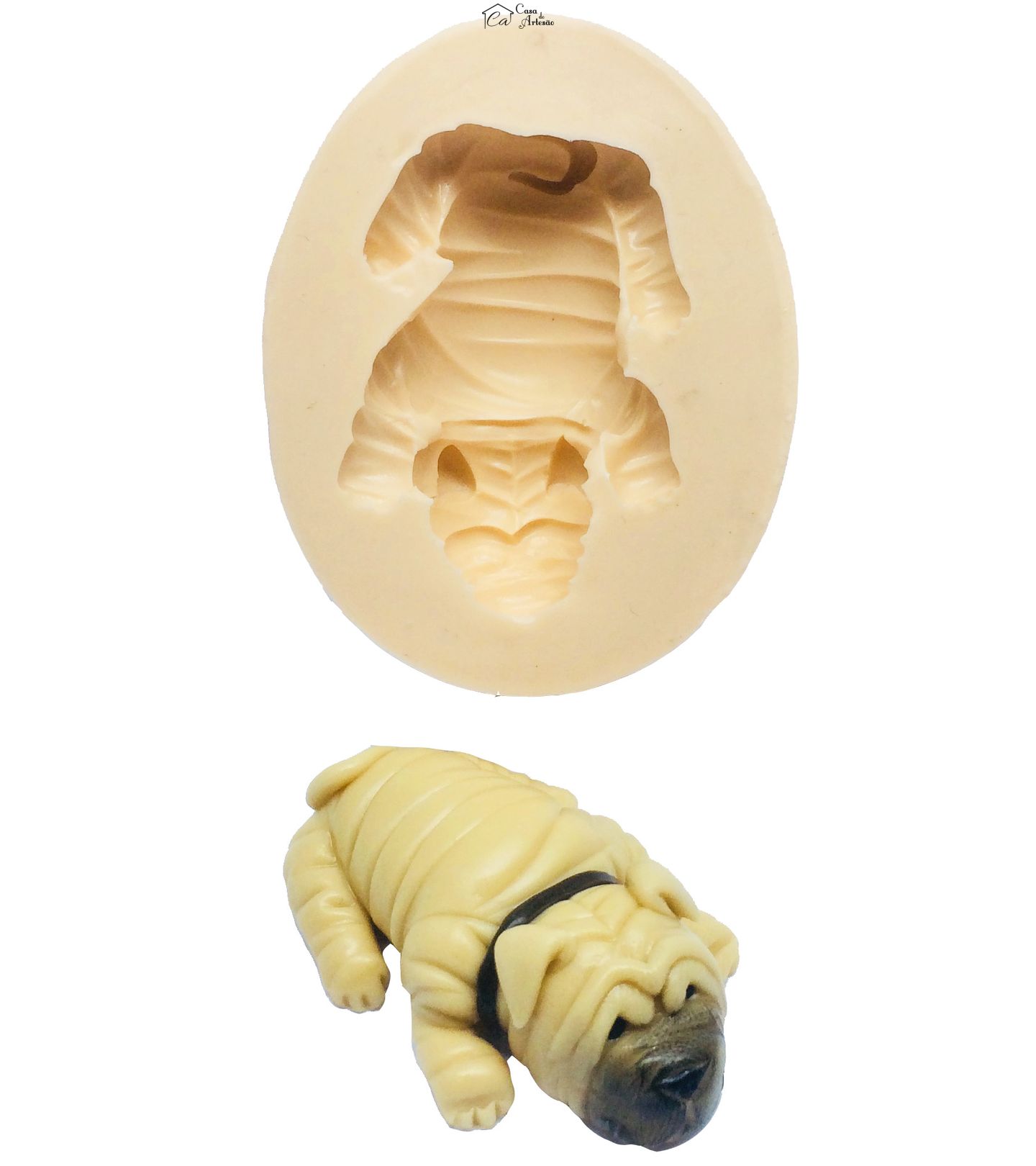 Molde de silicone - Cachorro Sharpei Grande- P327