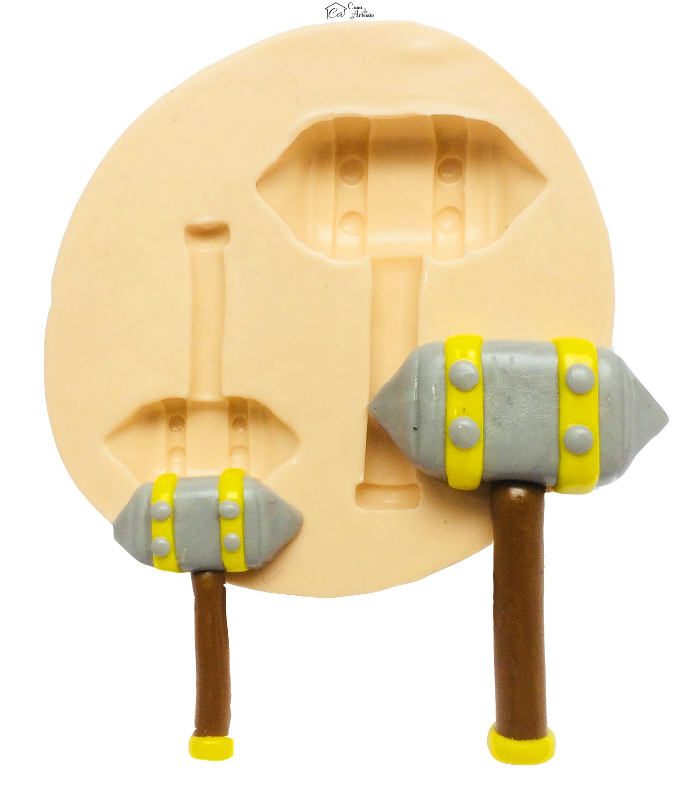 Molde de silicone - Clash Royale - Martelo 02 Tamanhos - P292