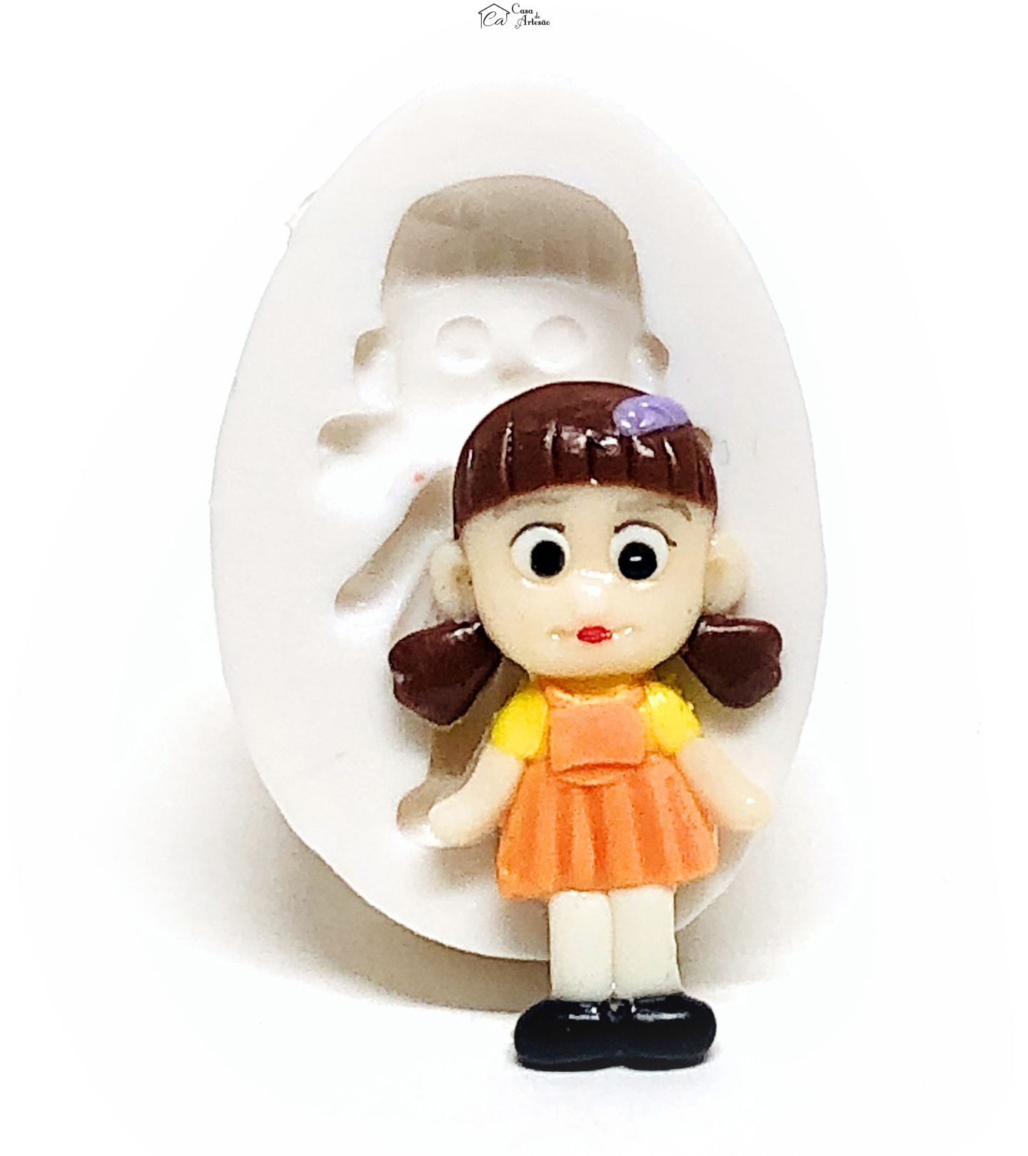 Molde de silicone - Round 6 - Boneca - Pequena - P1104