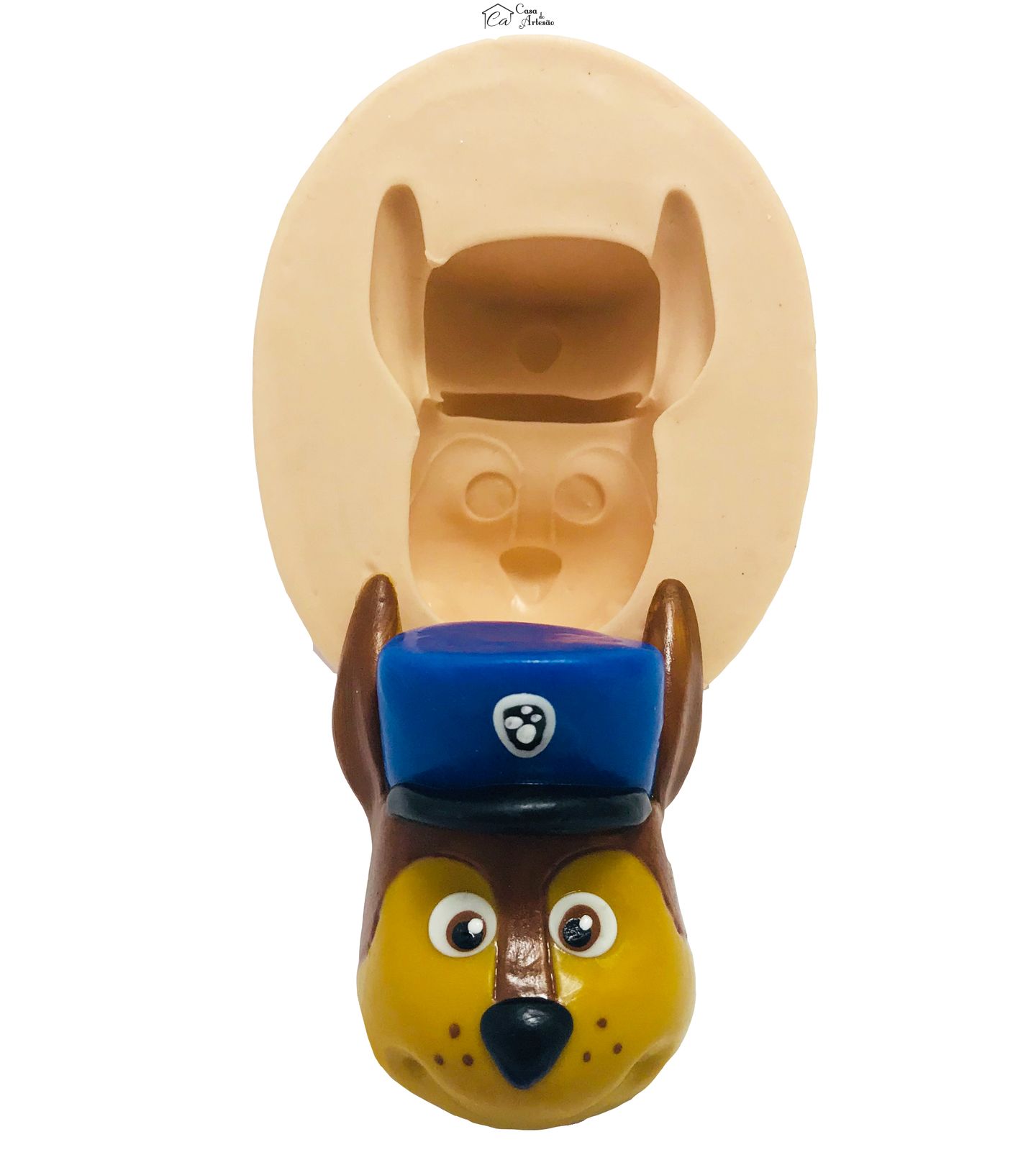 Molde de silicone - Patrulha Canina - Rosto Chase - Grande - P437