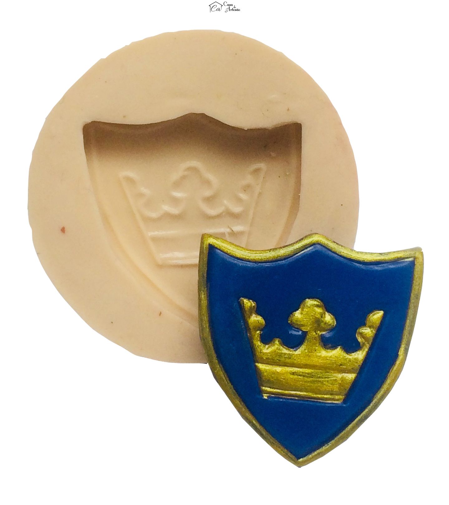 Molde de silicone - Clash Royale - Escudo 02 - Medio - P201