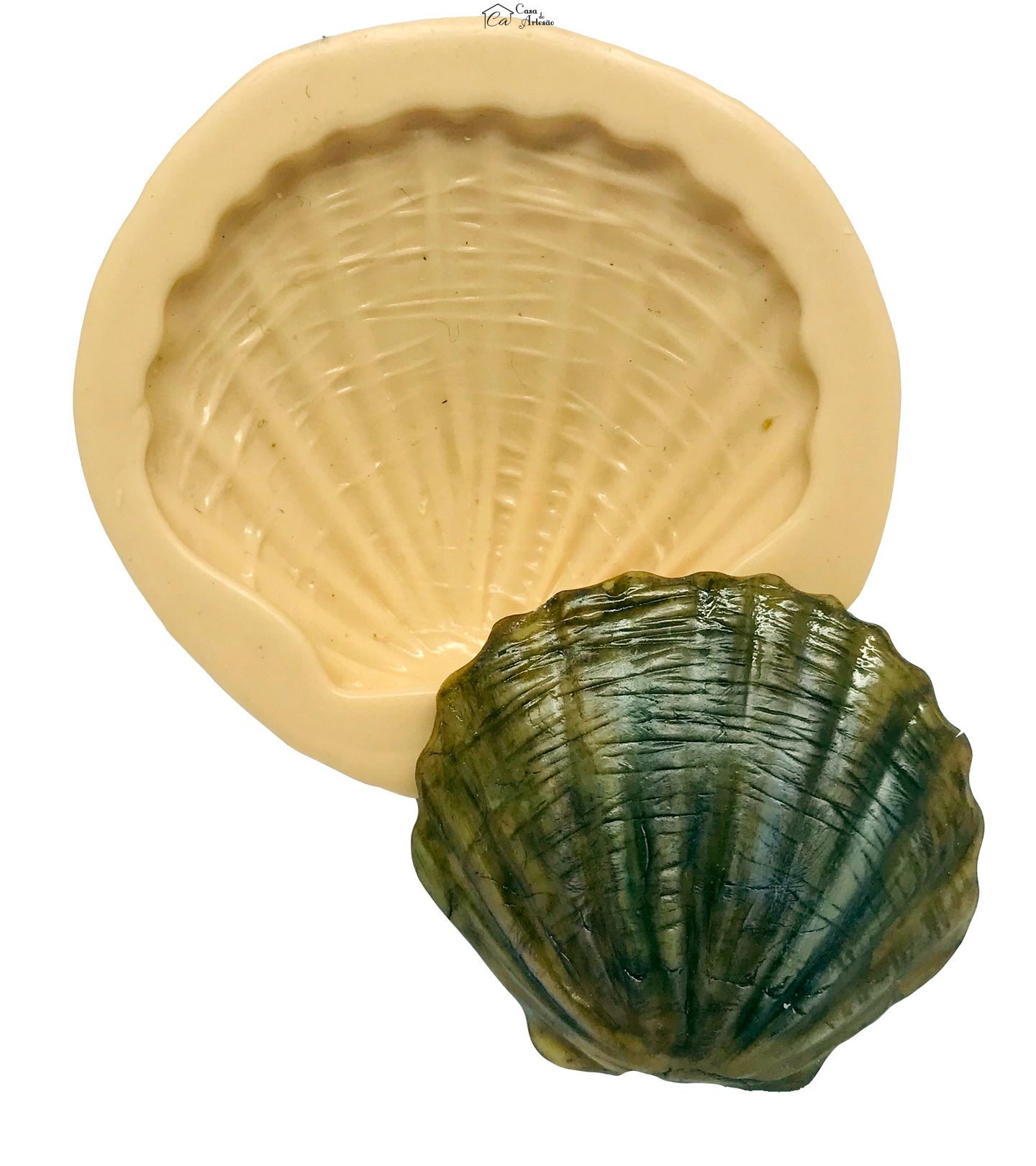 Molde de silicone - Concha - Media