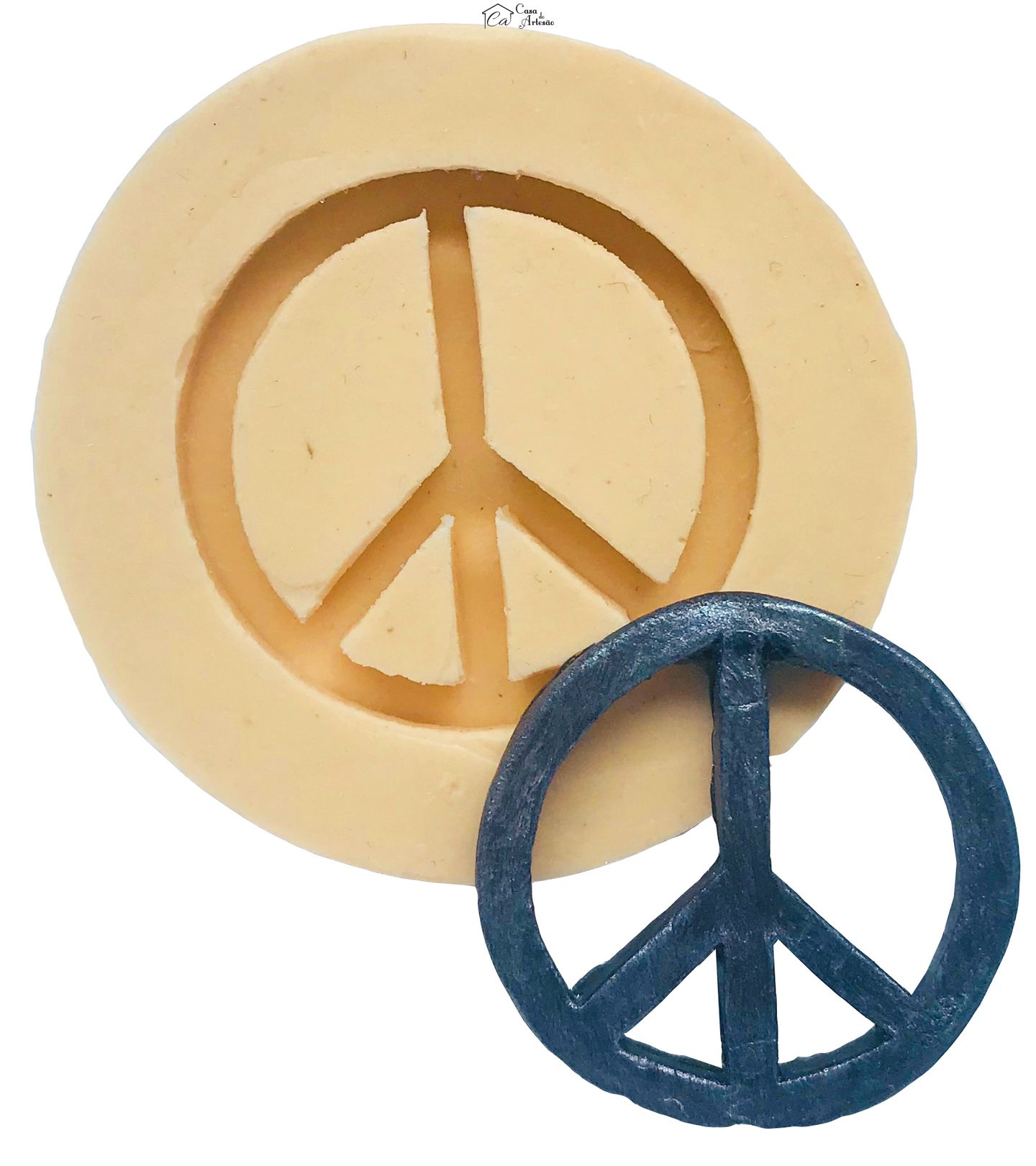 Molde de silicone - Simbolo da Paz - P170