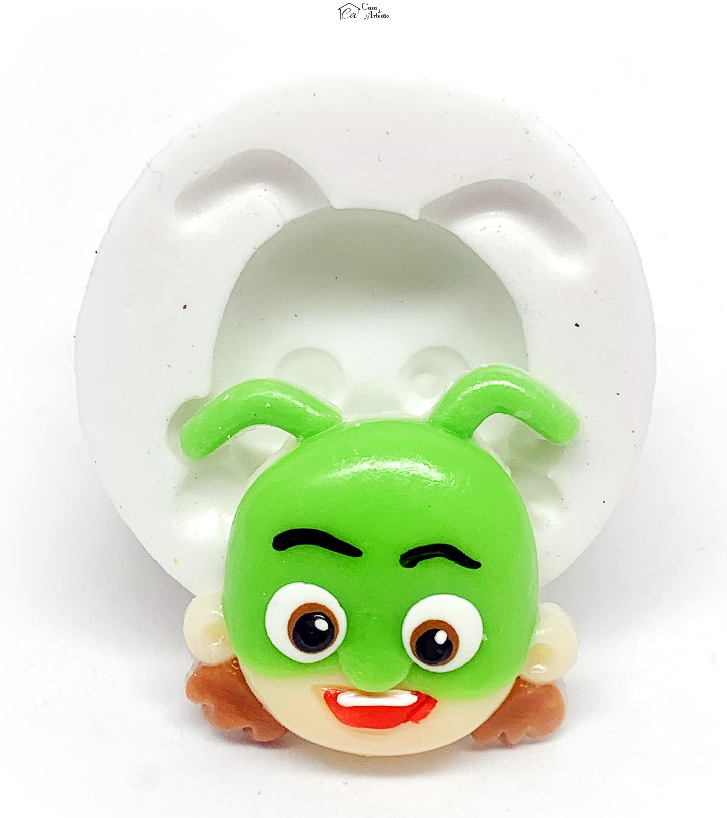 Molde de silicone - Os Aventureiros - Rosto Verde - Medio - P1209