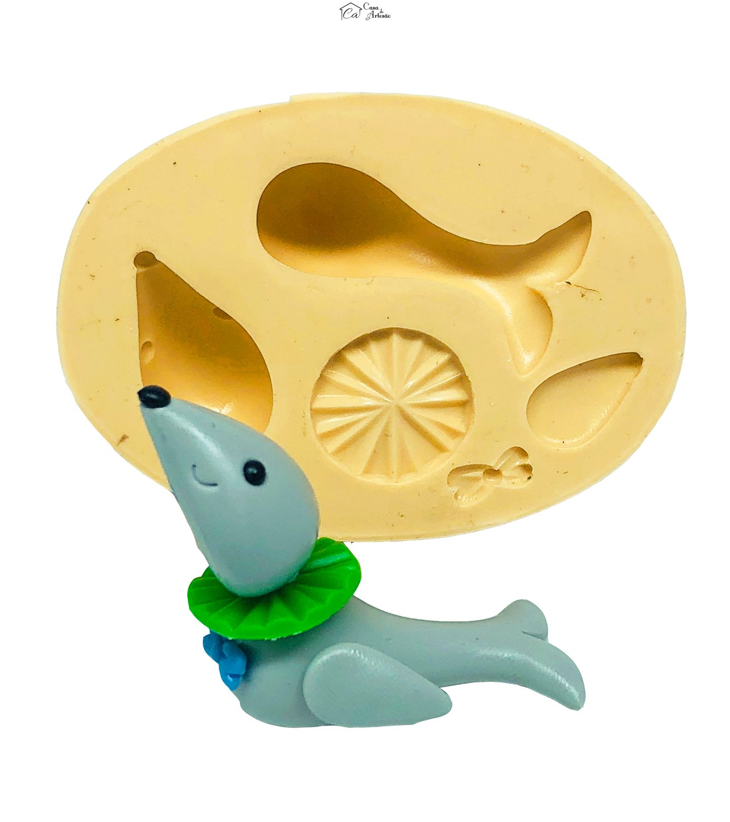 Molde de silicone - Circo - Foca - Media - P652