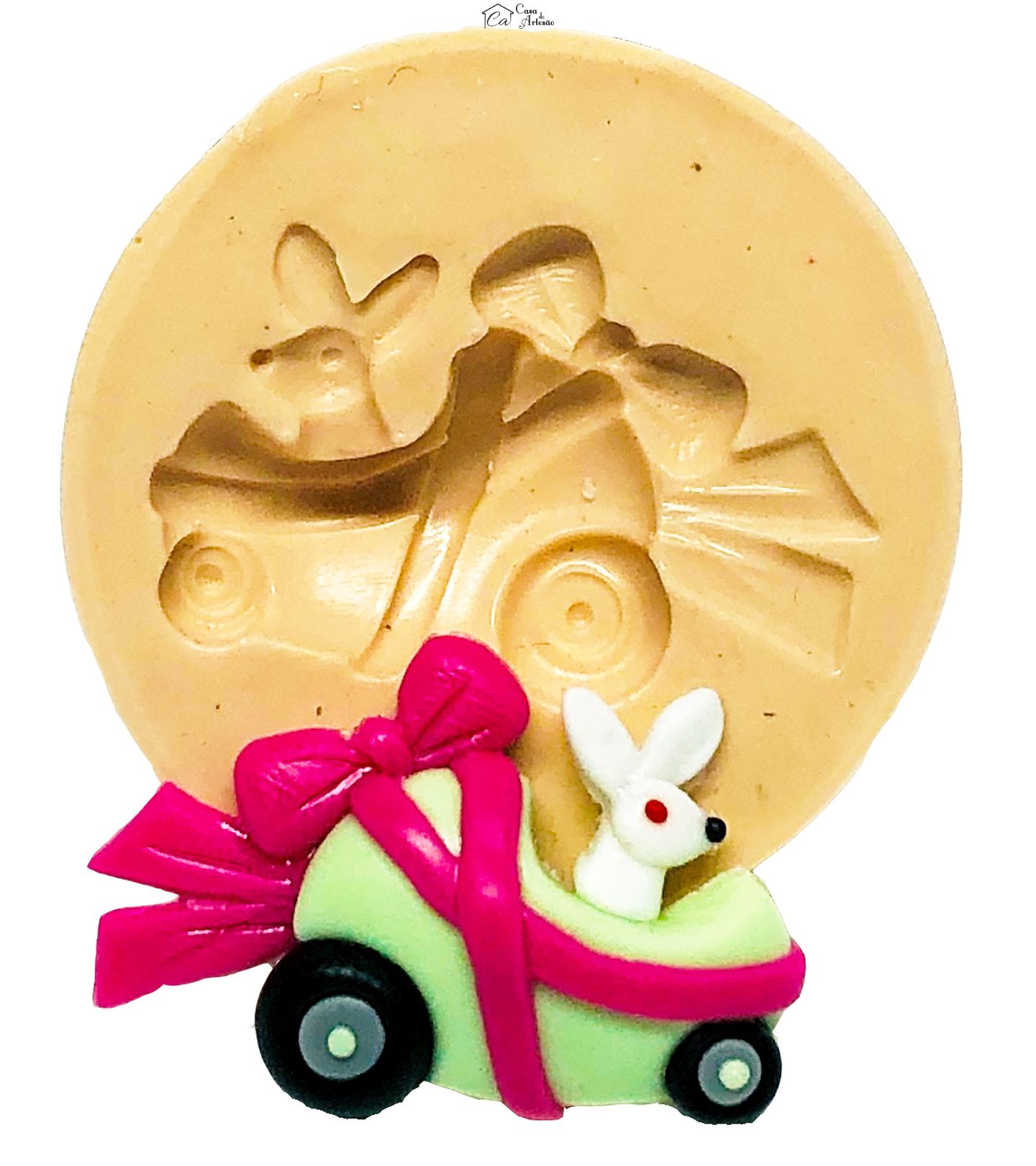 Molde de silicone - Coelho no Carro II - Pequeno - P720