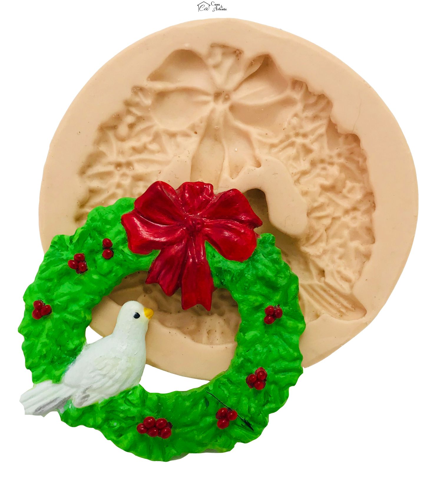 Molde de silicone - Guirlanda c/ Pombinha