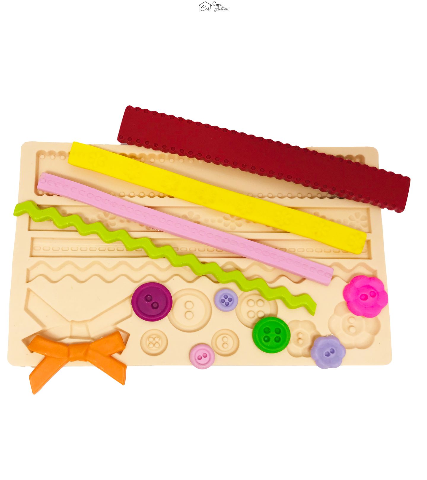 Molde de silicone - Border - Decorações Para Bolo - Mod.01 - PE