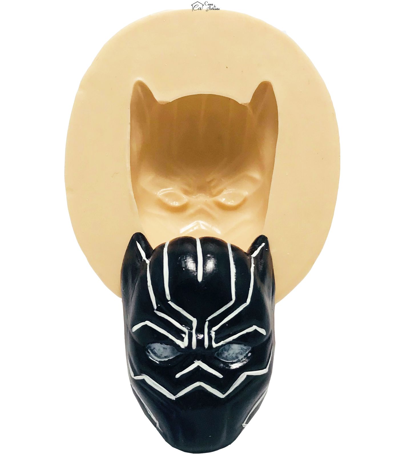 Molde de silicone - Os Vingadores - Mascara Pantera Negra - Media - P431
