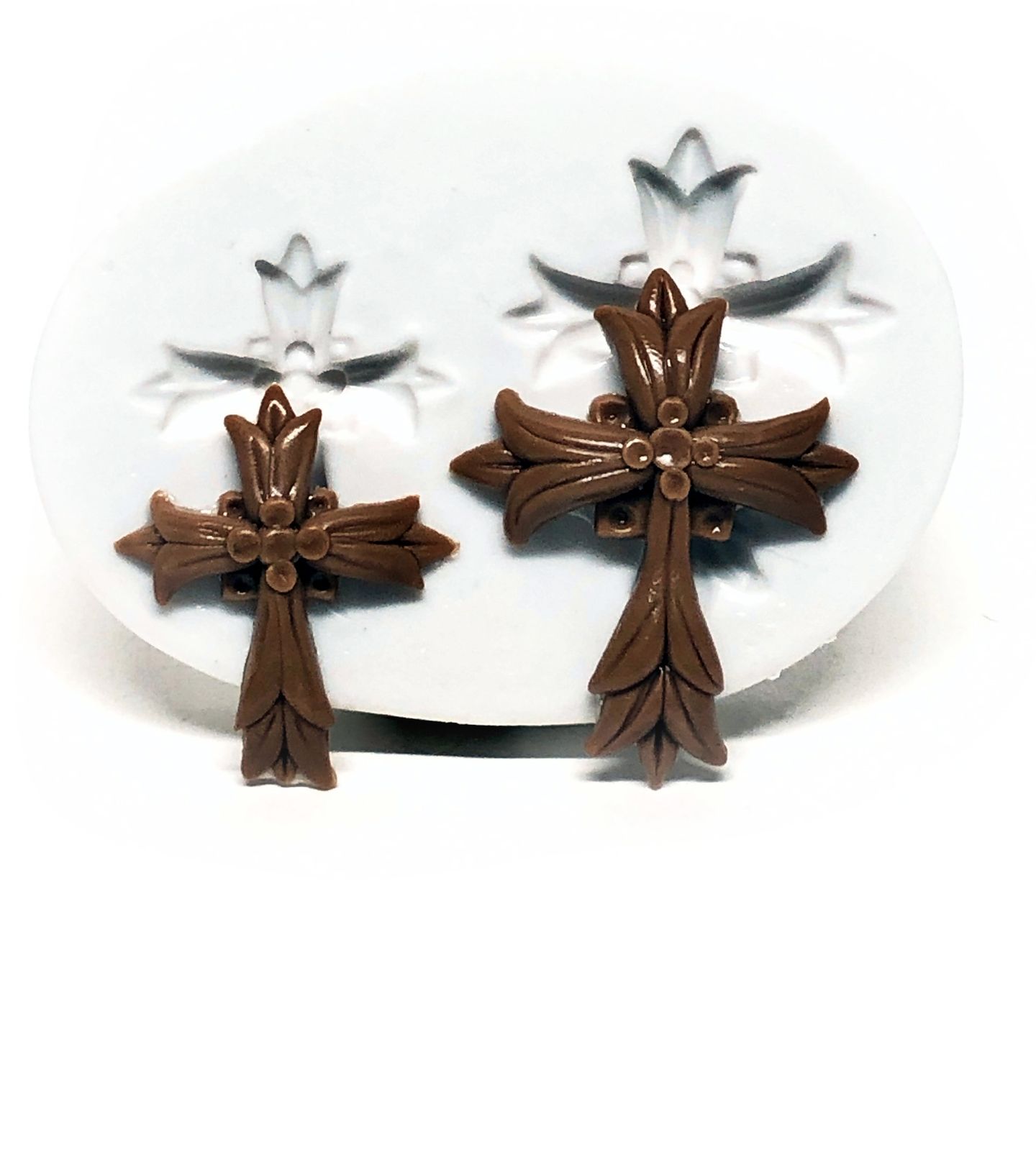 Molde de silicone - Cruz Enfeitada - 02 Tamanhos - P312