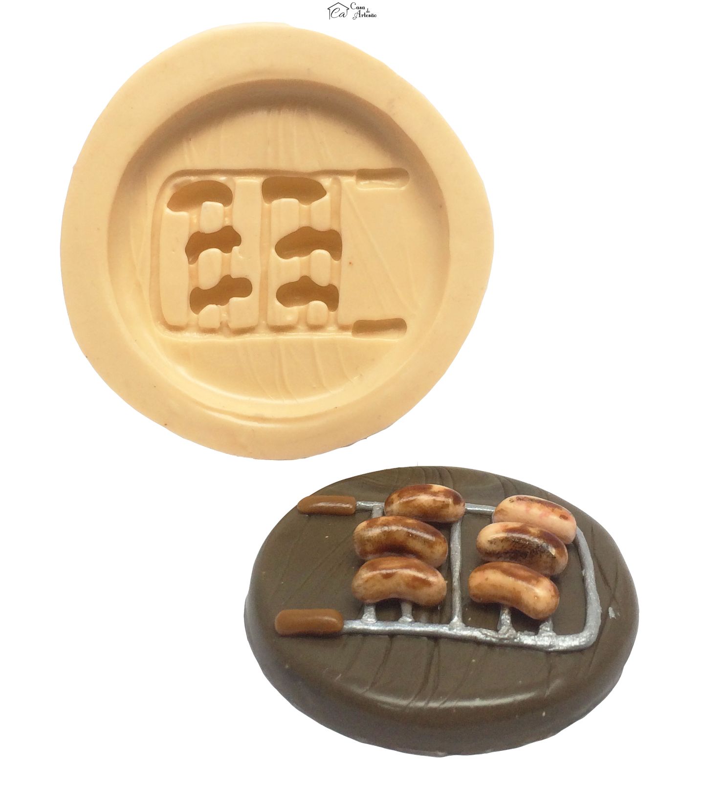 Molde de silicone - Comida de Boteco - Lingüiça na Grelha - Grande - P216