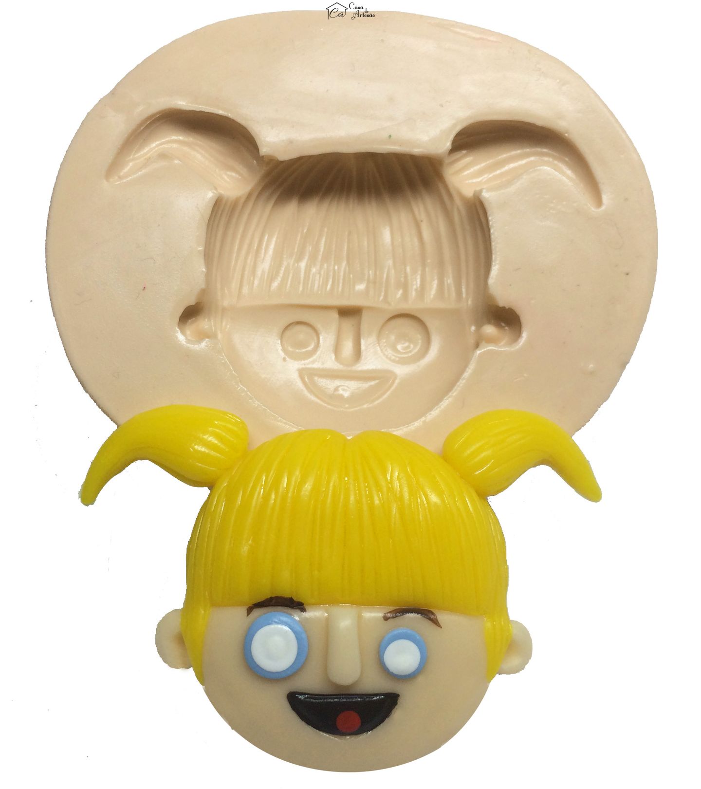 Molde de silicone - O Mundo de Bita - Rosto Lila Grande - P307