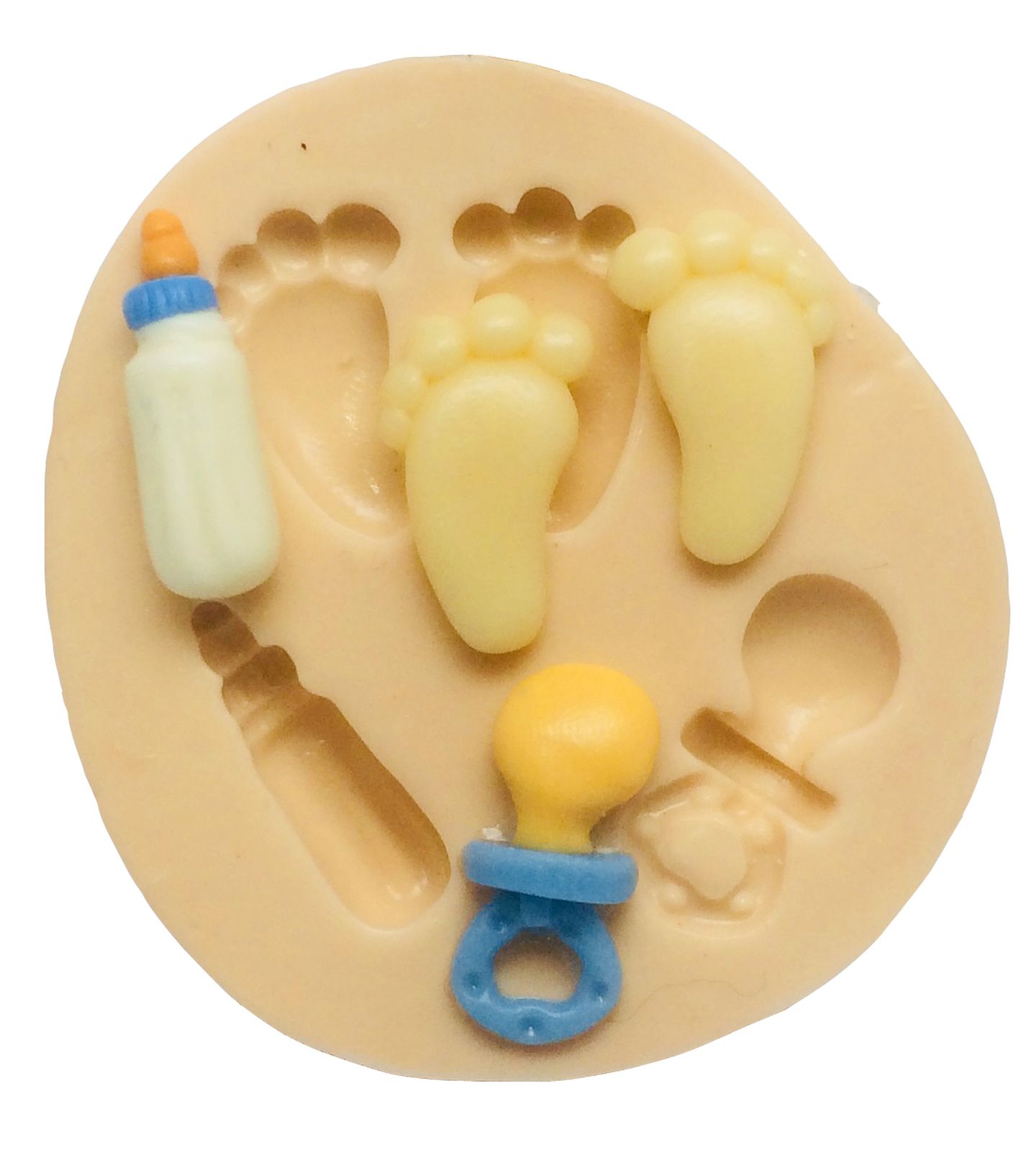 Molde de silicone - Bebe - Chupeta, mamadeira, pés - Pequeno - P200
