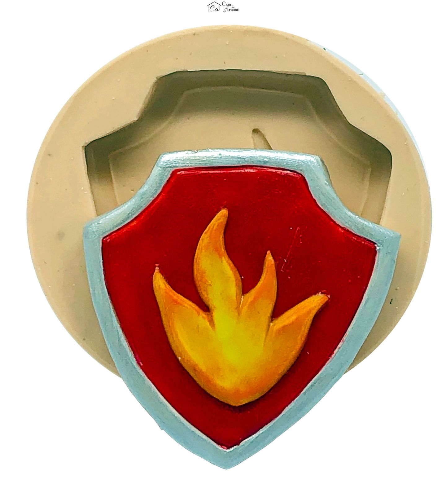 Molde de silicone - Patrulha Canina - Marshall - Escudo Grande - P788