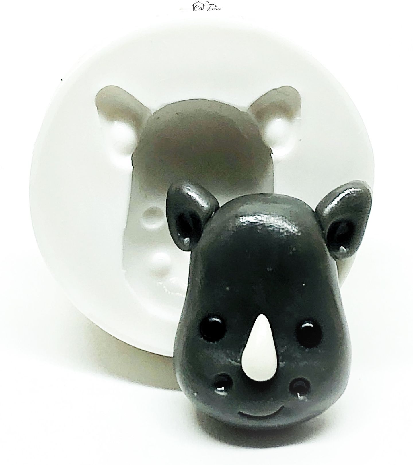 Molde de silicone - Rinoceronte Baby - Rosto Medio - P1011
