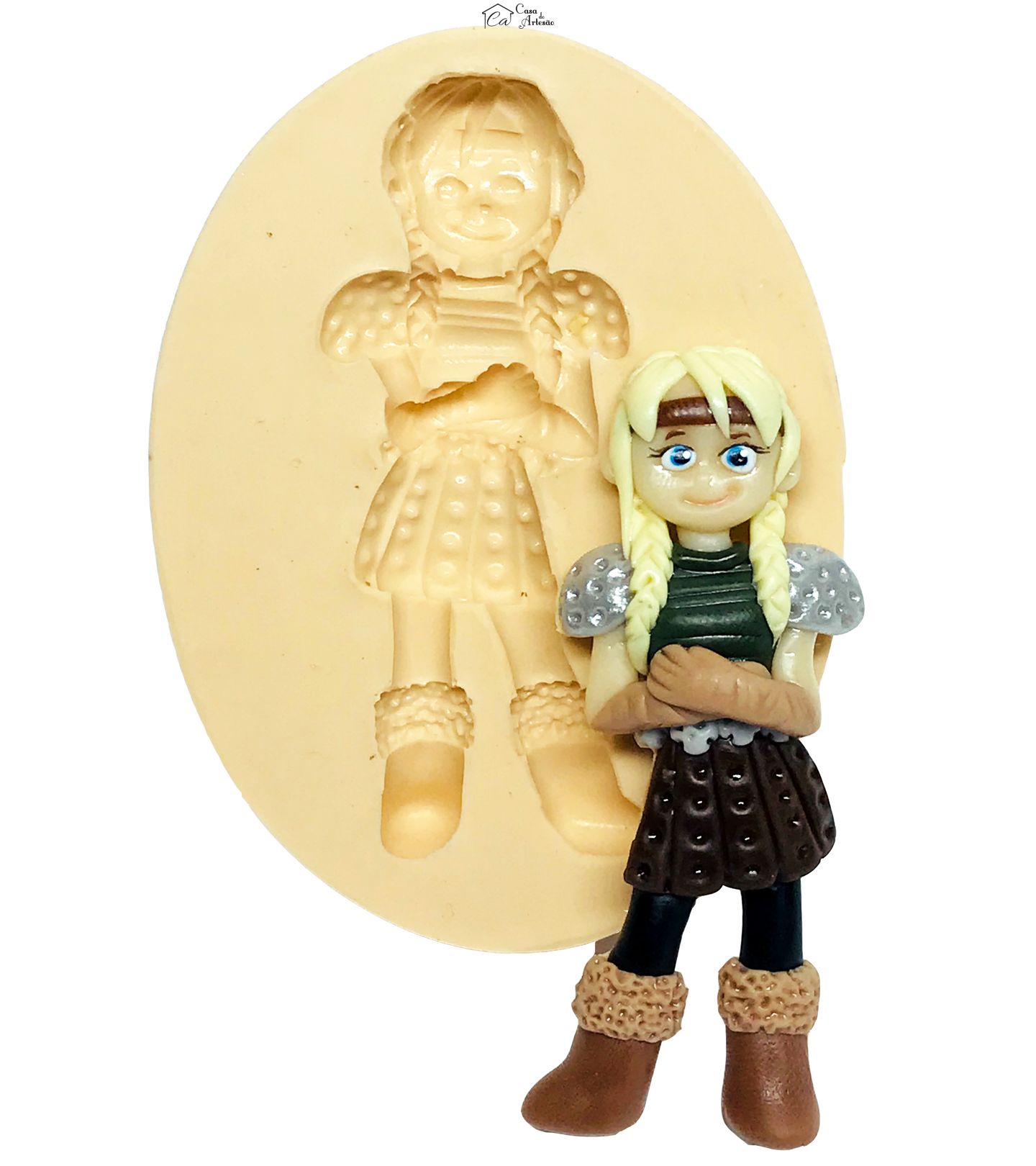 Molde de silicone - Como Treinar seu Dragão - Astrid - Grande - P585