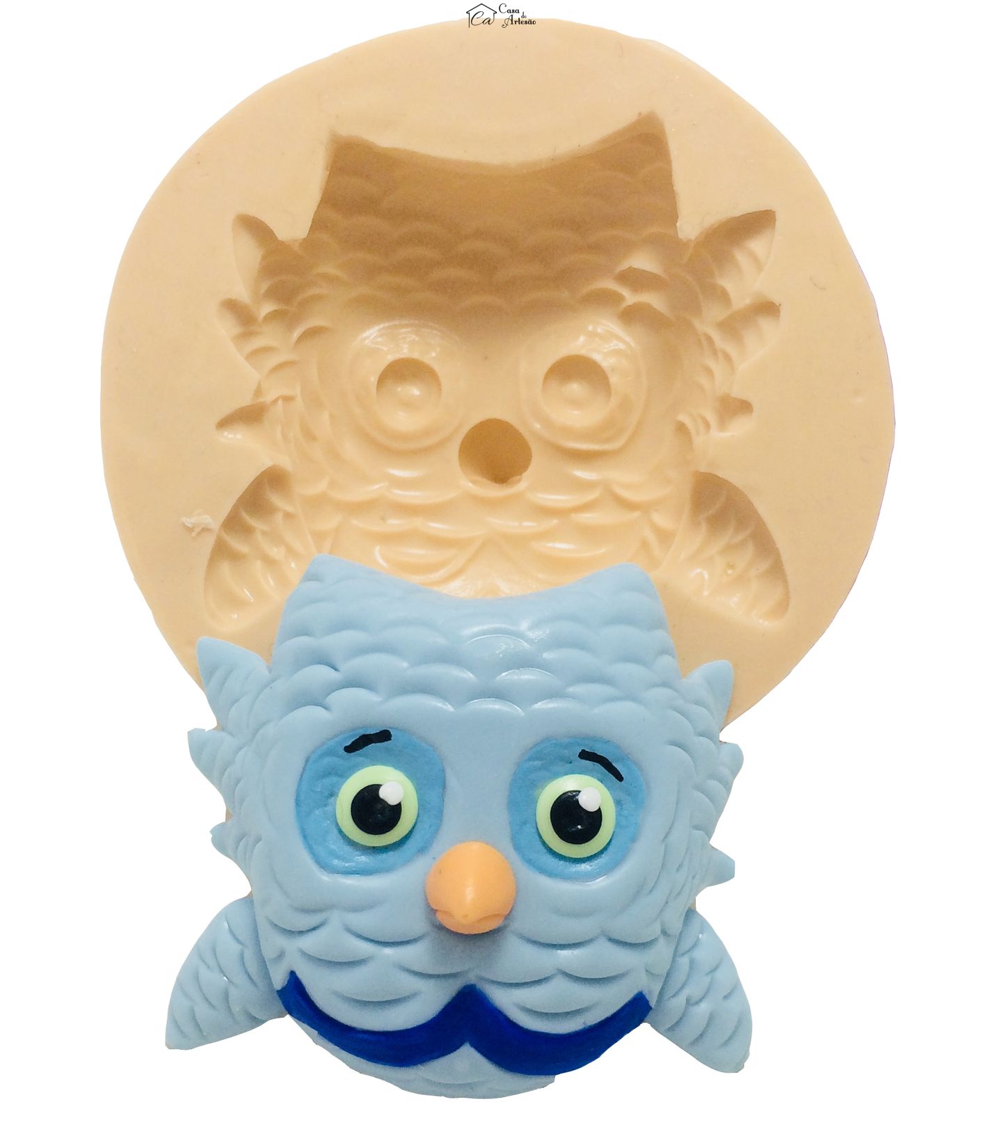 Molde de silicone - Daniel Tigre - Rosto Coruja O the Owl - Grande - P374