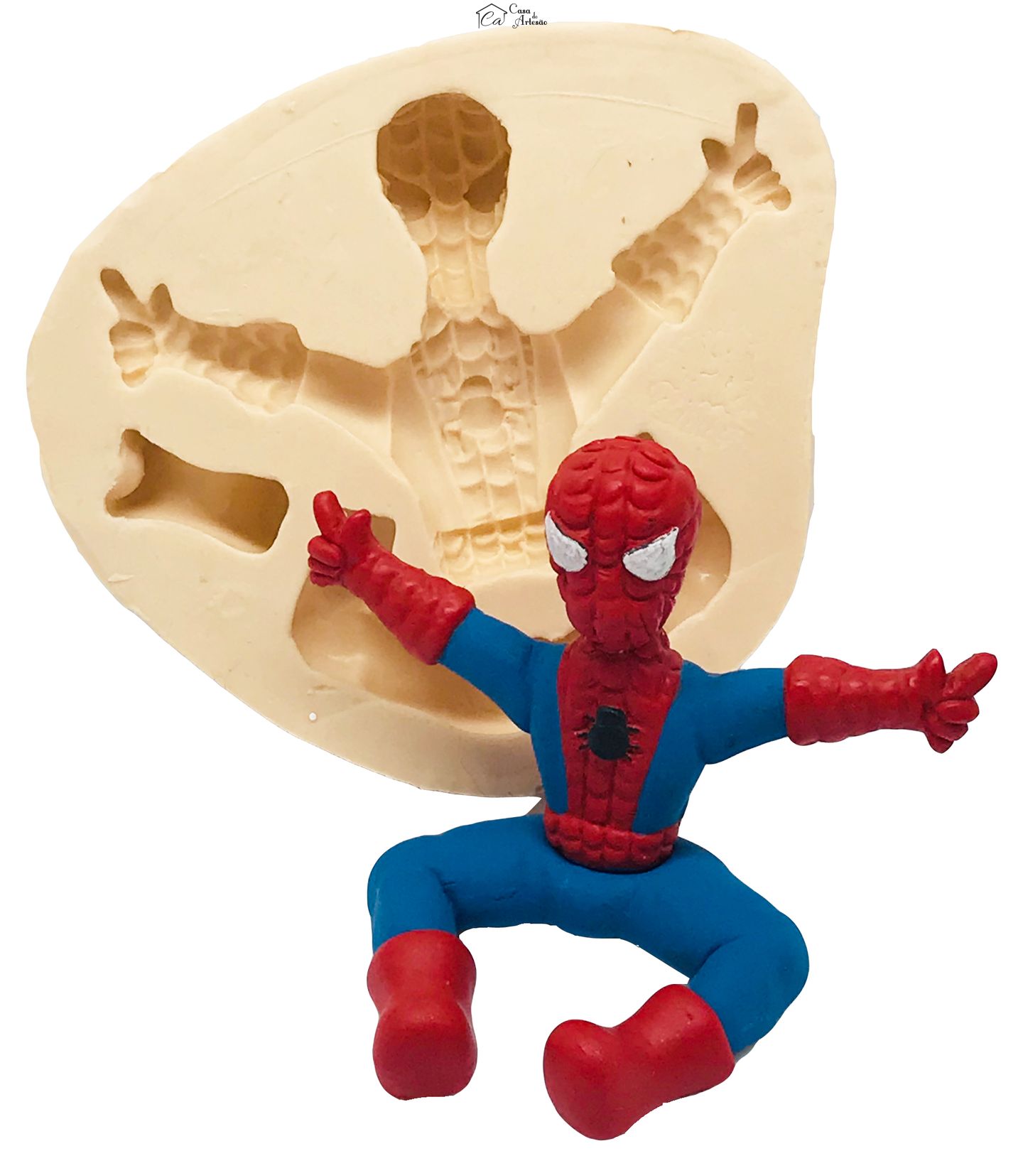 Molde de silicone - Homem Aranha Sentado - P256