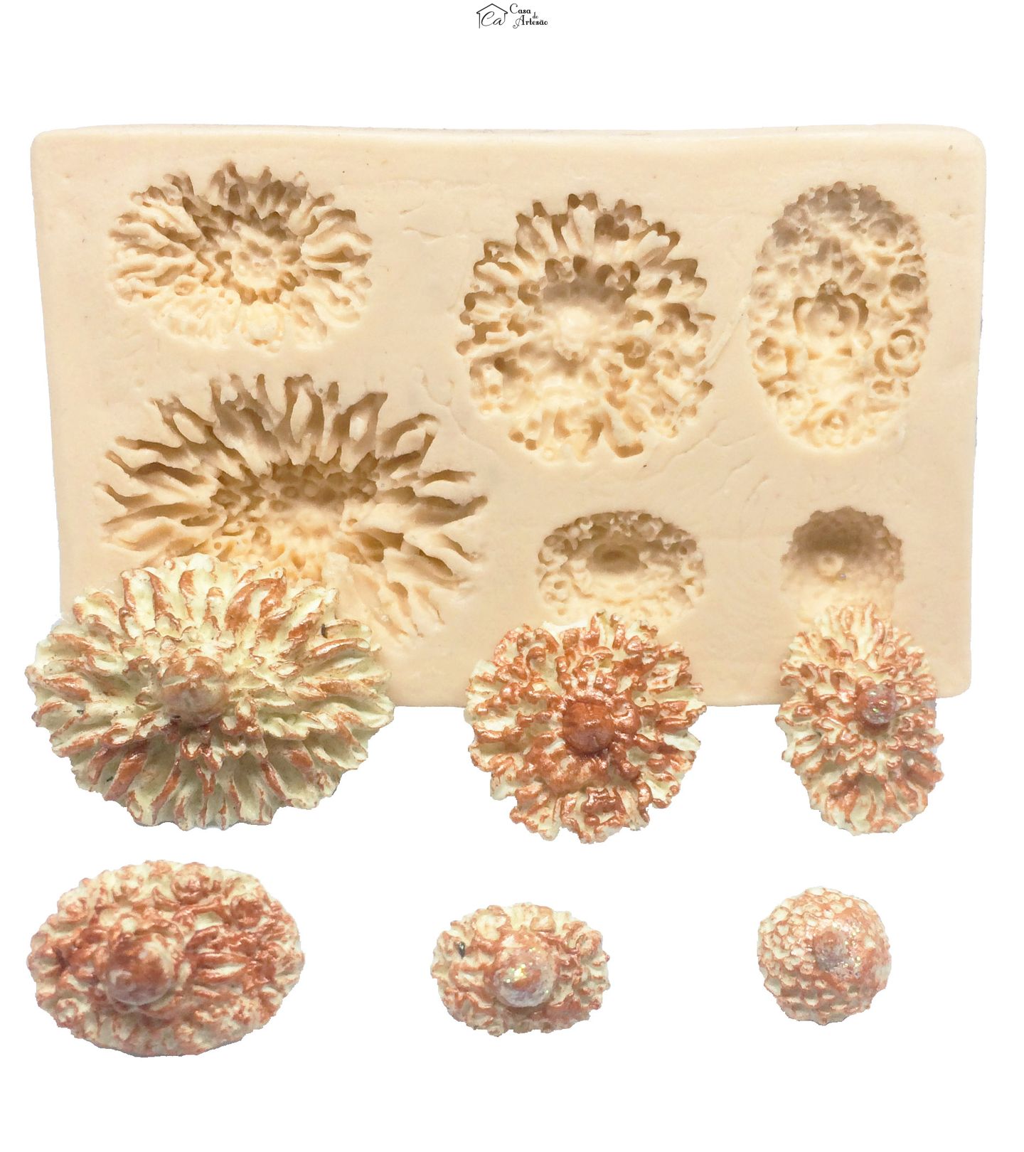 Molde de silicone - Tampas ( 6 ) - P60