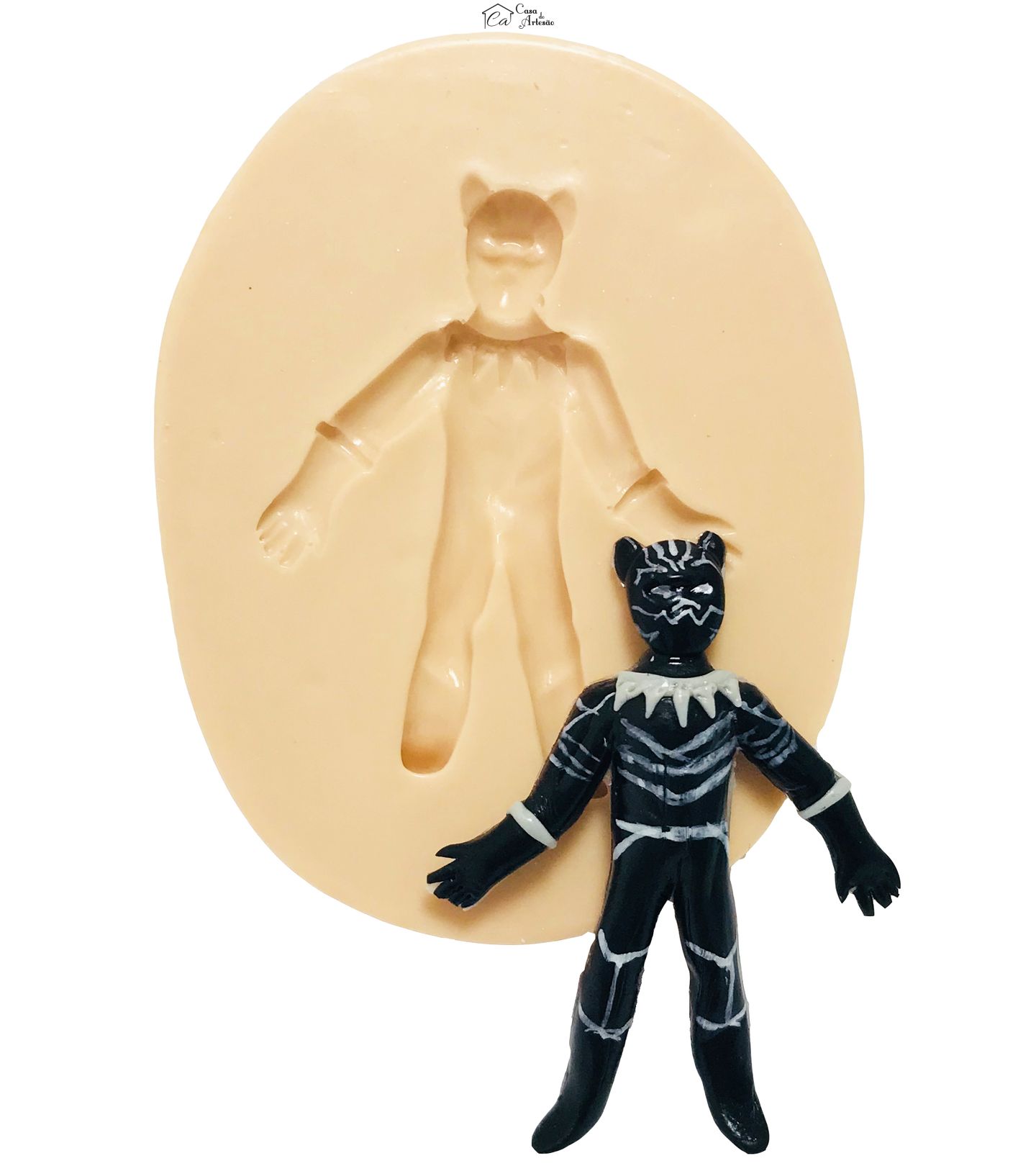Molde de silicone - Os Vingadores - Pantera Negra - Pequena - P424