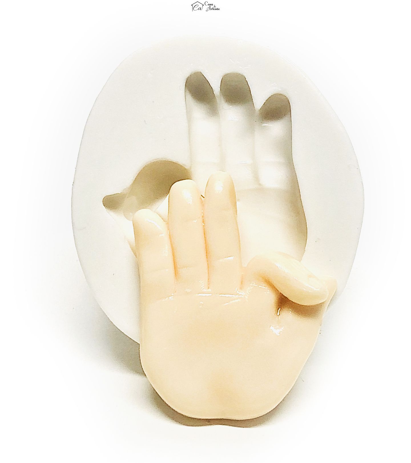 Molde de silicone - Alfabeto Libras - F - Grande - P1101